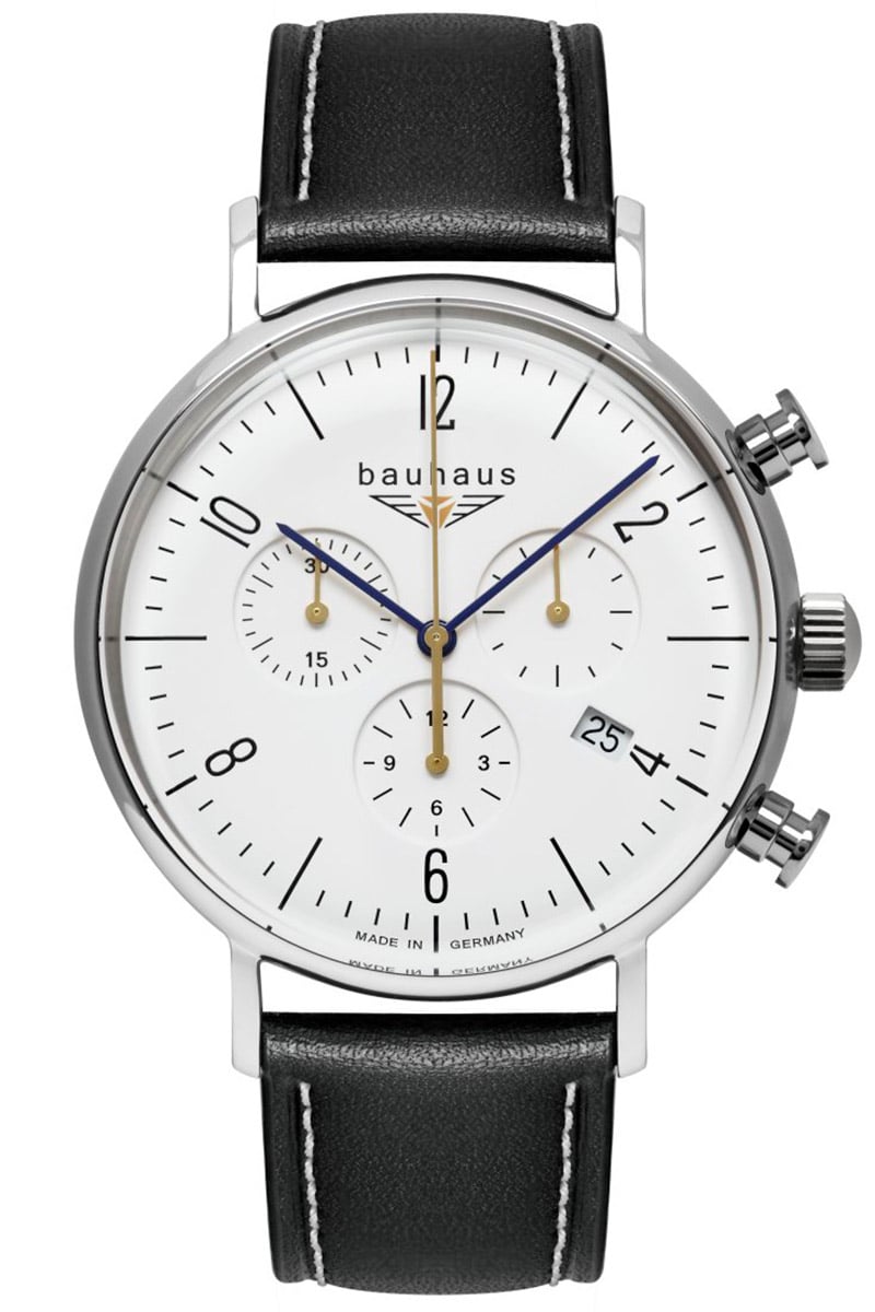 Bauhaus 2186-1 Herren-Armbanduhr Pure Chronograph Schwarz