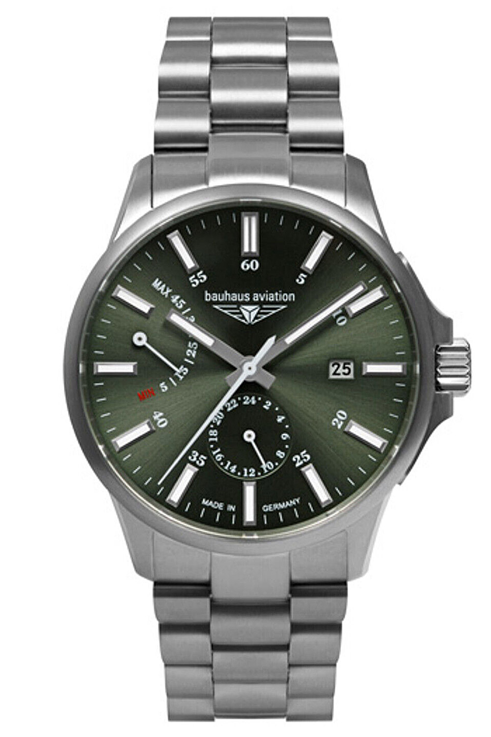 Bauhaus Men\'s Watch Aviation Titanium uhrcenter 2860-M4 • Automatic