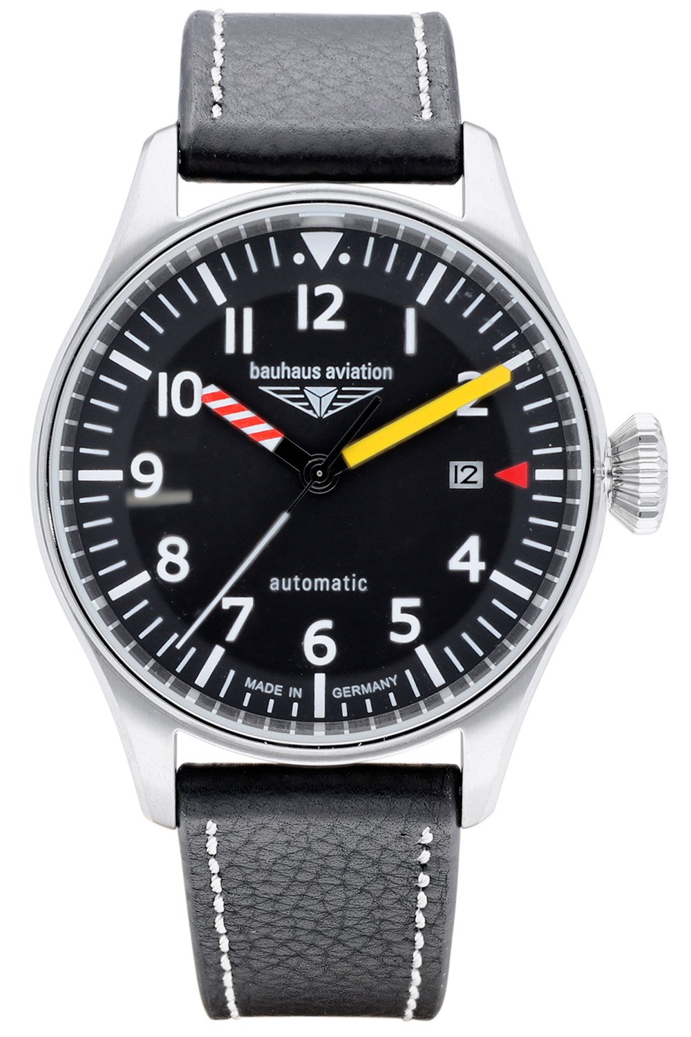 Bauhaus 2762-5 Herrenuhr Aviation Automatik Schwarz