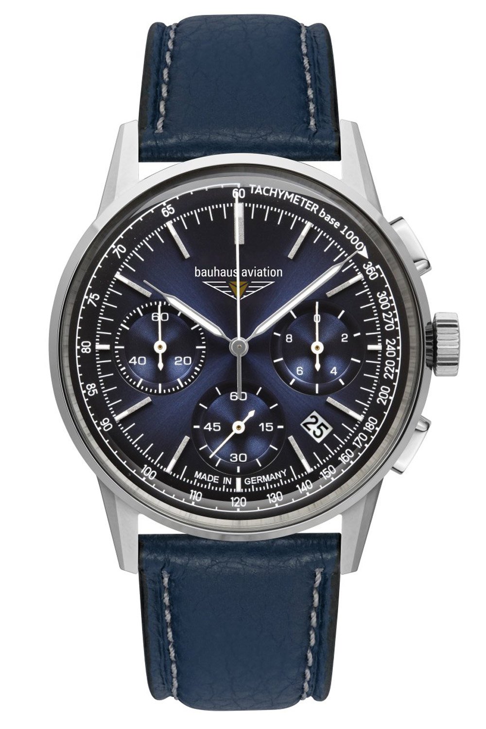 Bauhaus 2376-3 Herrenuhr Aviation Chronograph Dunkelblau