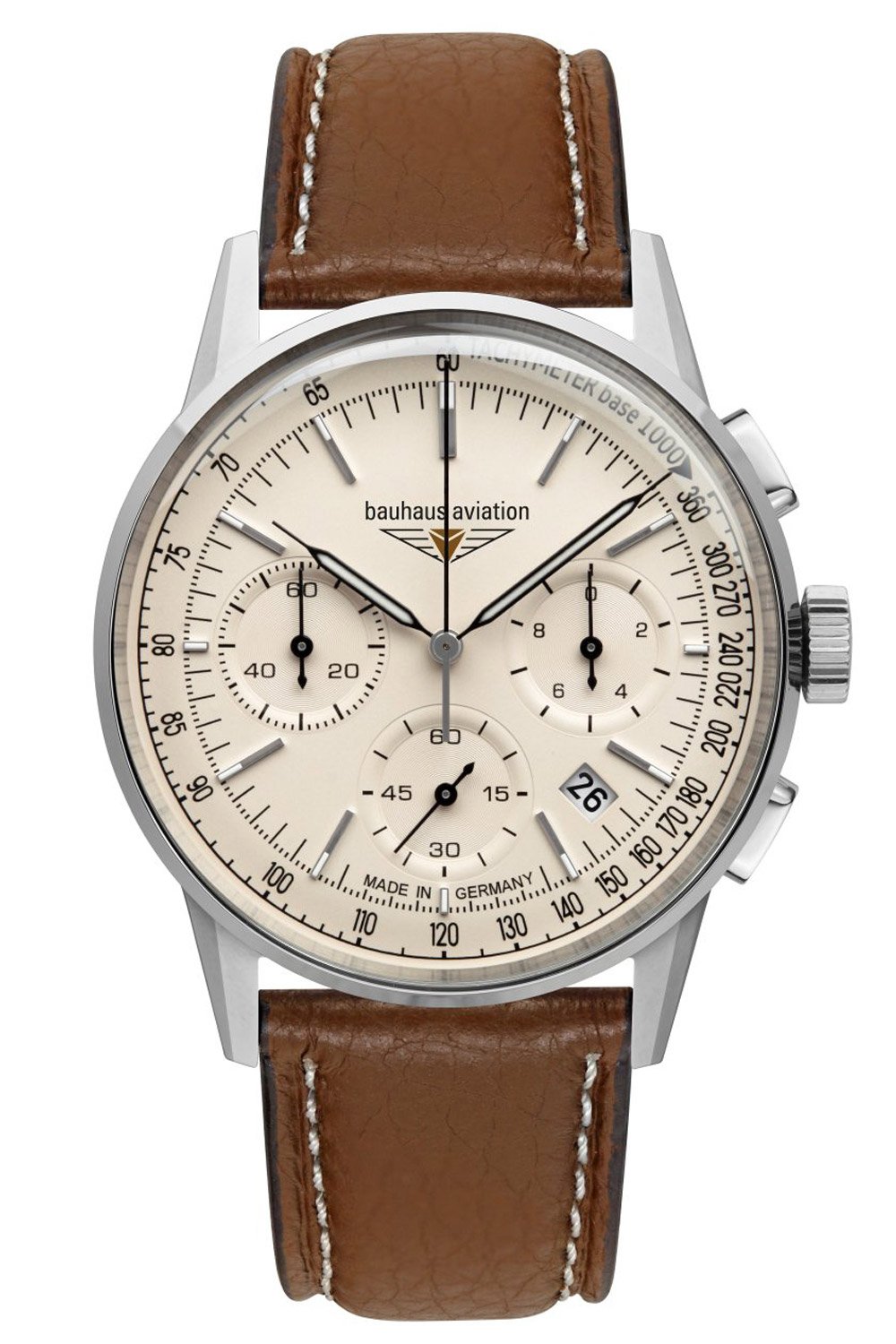 Bauhaus 2376-5 Herrenuhr Aviation Chronograph Braun