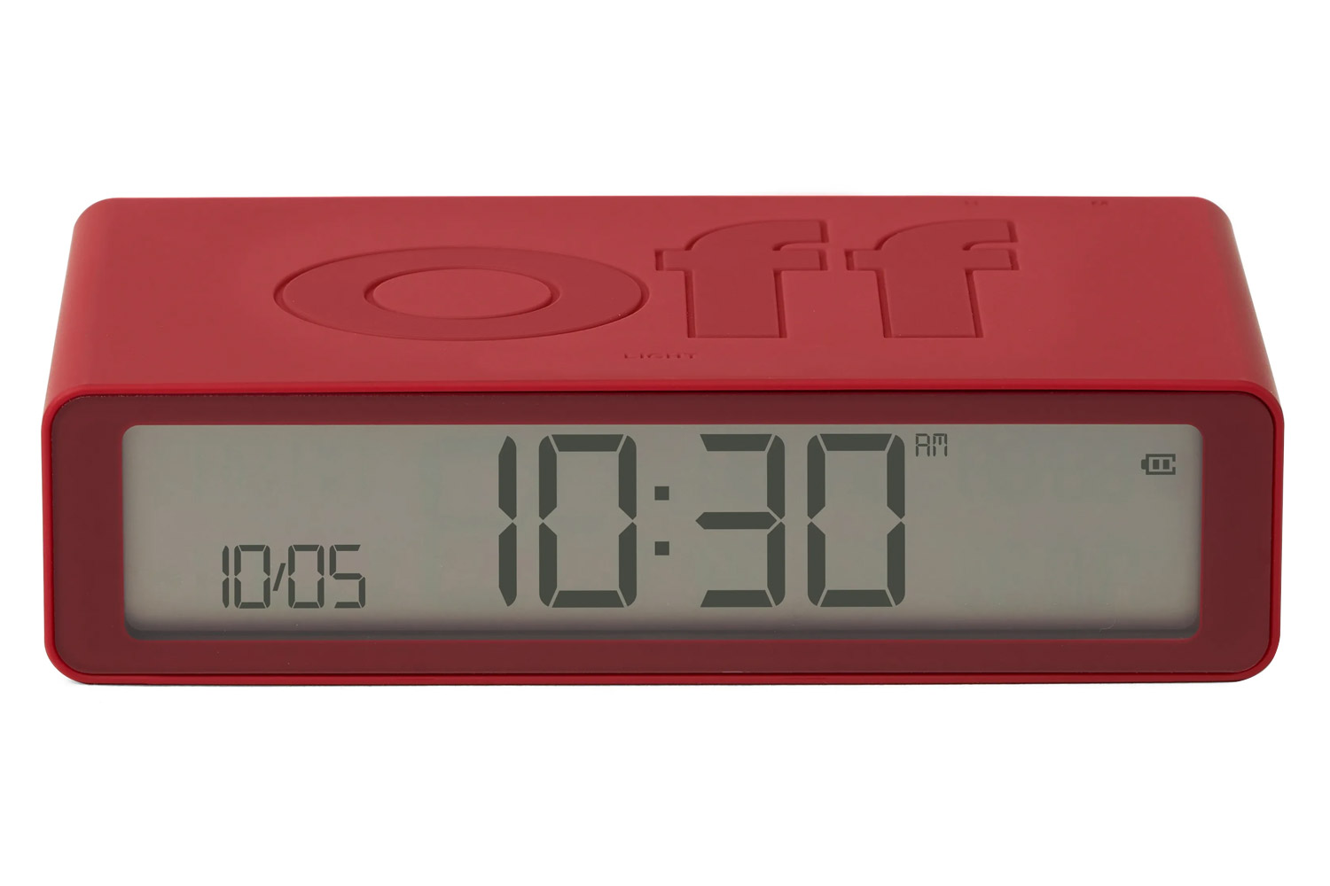 Lexon Digital Alarm Clock Flip Classic Red LR157R4 • uhrcenter