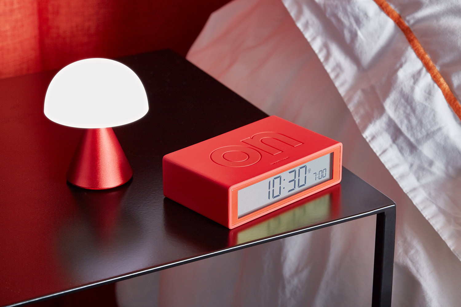 Lexon Minut Alarm Clock - Red