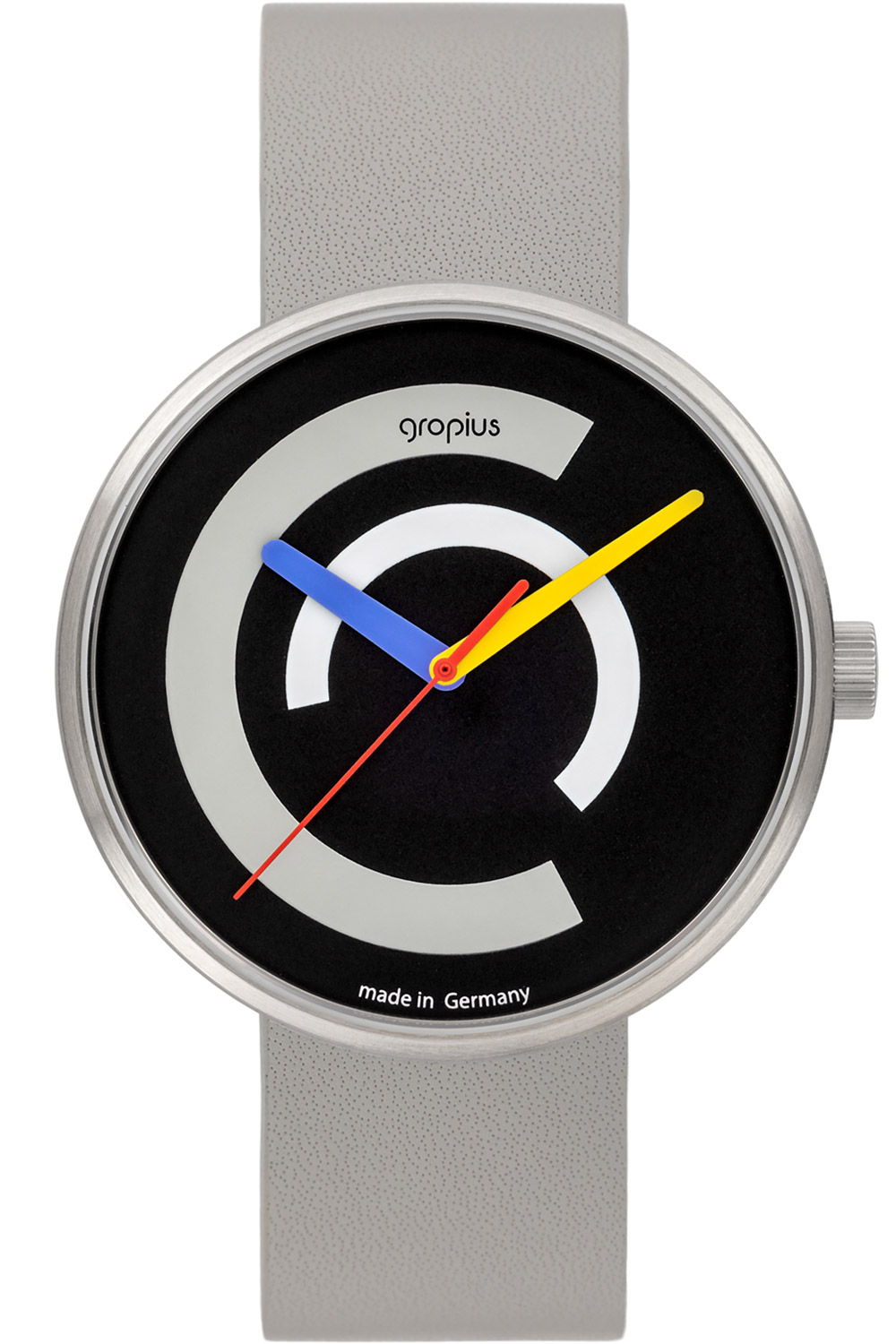 Walter Gropius WG010-01 Unisex-Uhr Centum mit Lederband Hellgrau