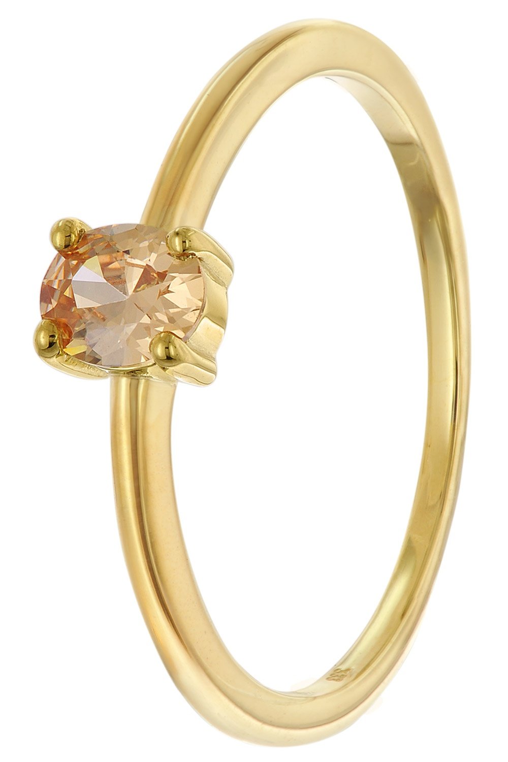 Acalee AC8814-17 Damenring 333 Gold (8k) Ovaler Zirkonia Champagne