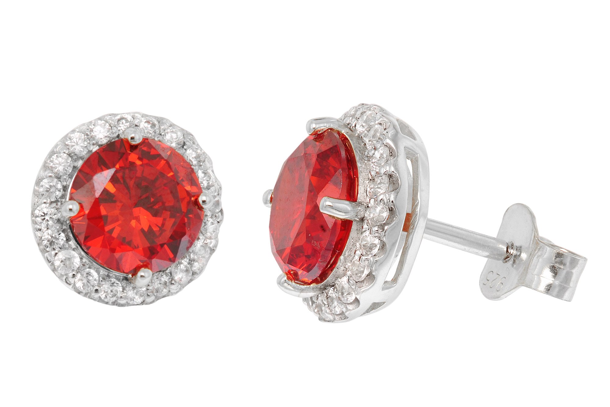 Acalee 70-1047-10 Damen-Ohrringe 925 Silber Zirkonia-Ohrstecker Orangerot Acalee 70-1047-10 Damen-Ohrringe 925 Silber Zirkonia-Ohrstecker Orangerot