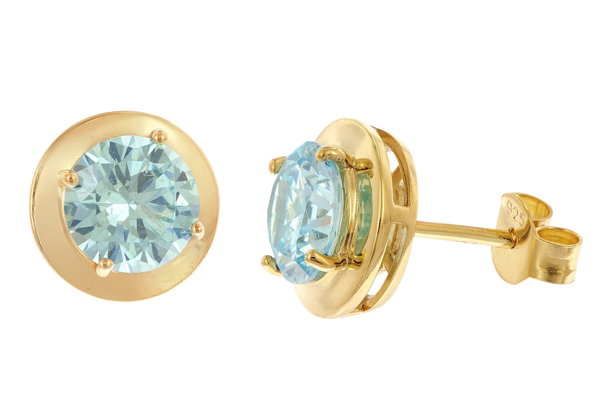 Acalee 70-1050-03 Damen-Ohrringe 925 Silber Vergoldet Zirkonia Swiss Blau Acalee 70-1050-03 Damen-Ohrringe 925 Silber Vergoldet Zirkonia Swiss Blau