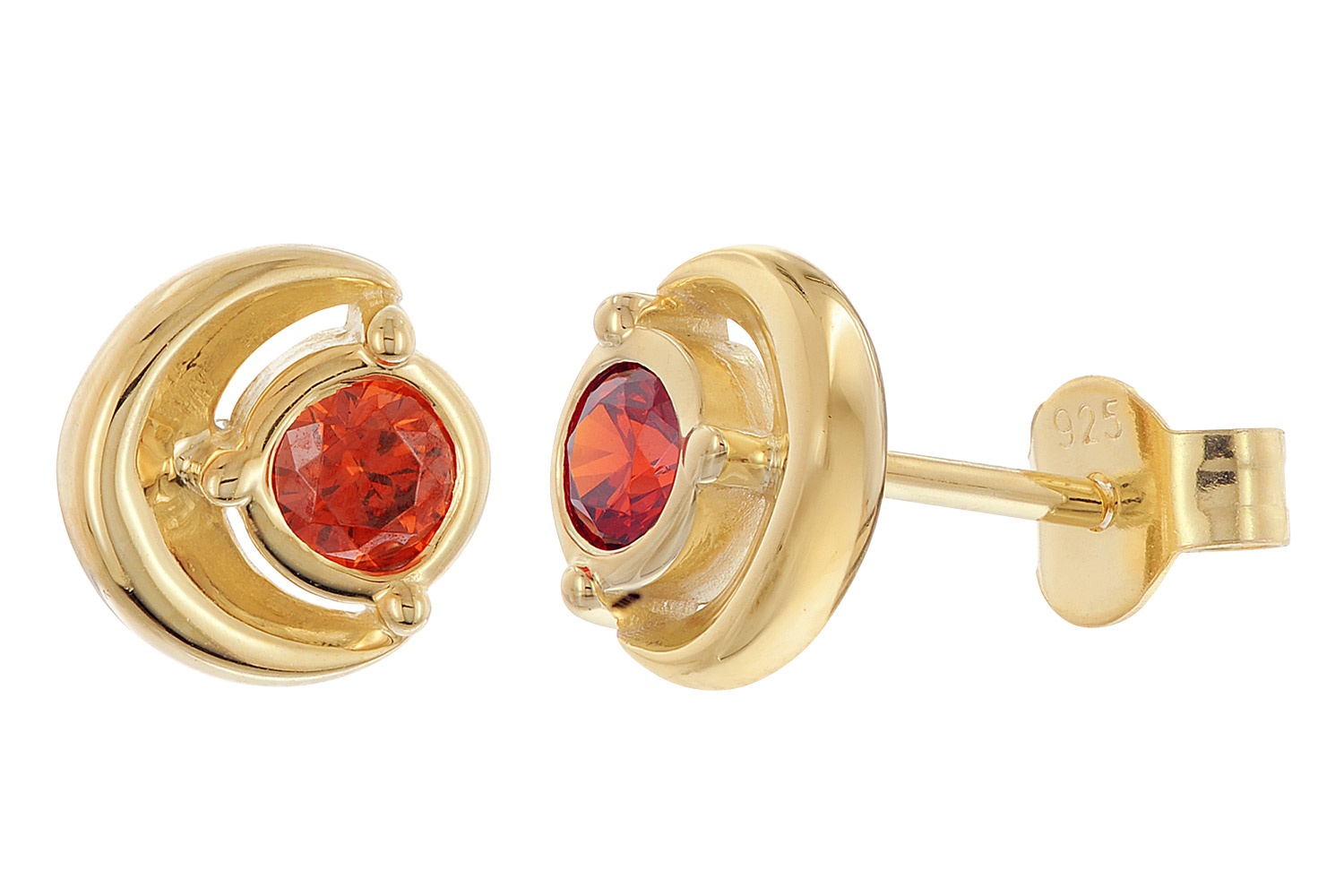 Acalee AC8894-07 Damen Ohrringe 925 Silber Vergoldet Zirkonia-Stecker Rot Acalee AC8894-07 Damen Ohrringe 925 Silber Vergoldet Zirkonia-Stecker Rot