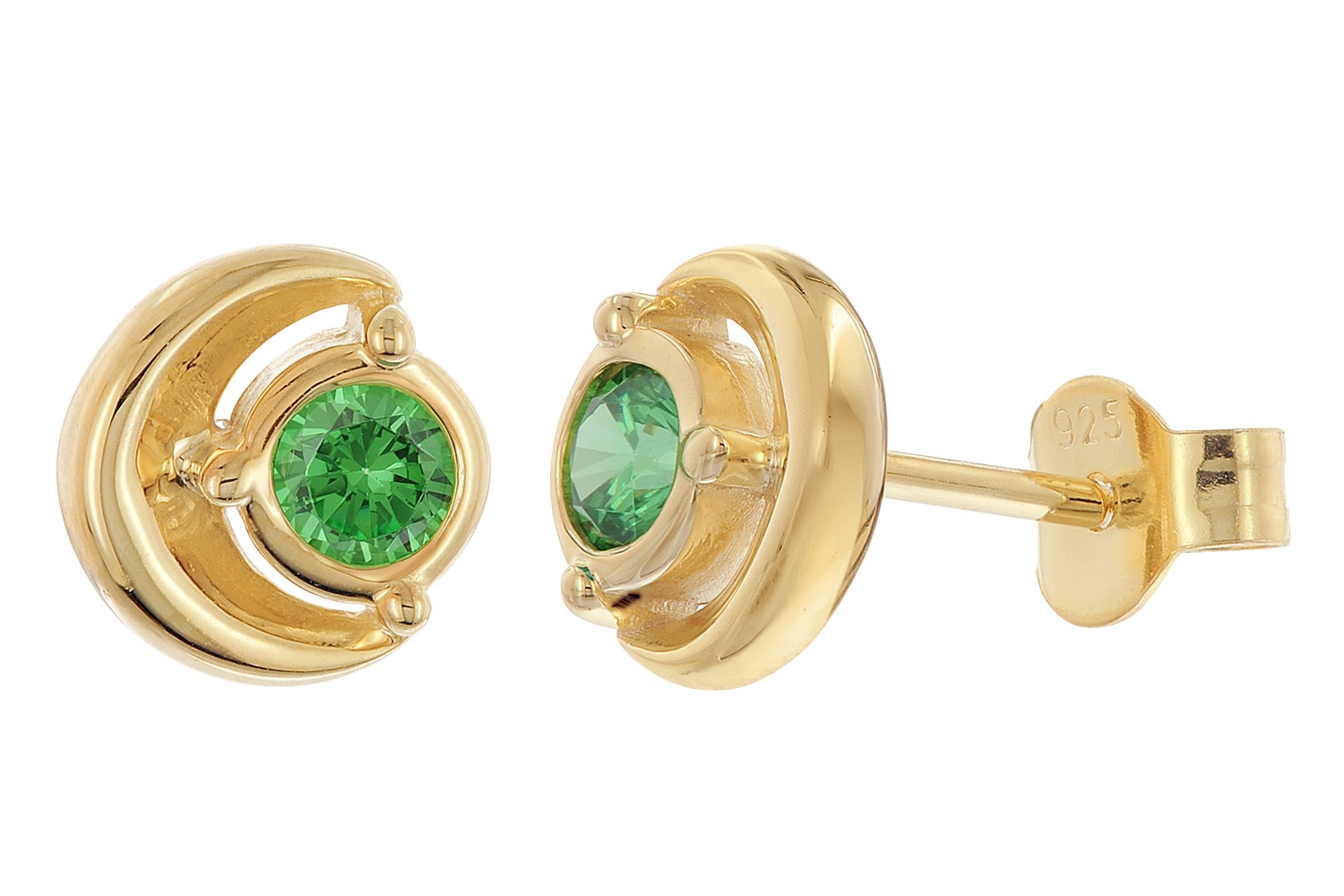 Acalee AC8894-11 Damen Ohrringe 925 Silber Vergoldet Zirkonia-Stecker Grün Acalee AC8894-11 Damen Ohrringe 925 Silber Vergoldet Zirkonia-Stecker Grün