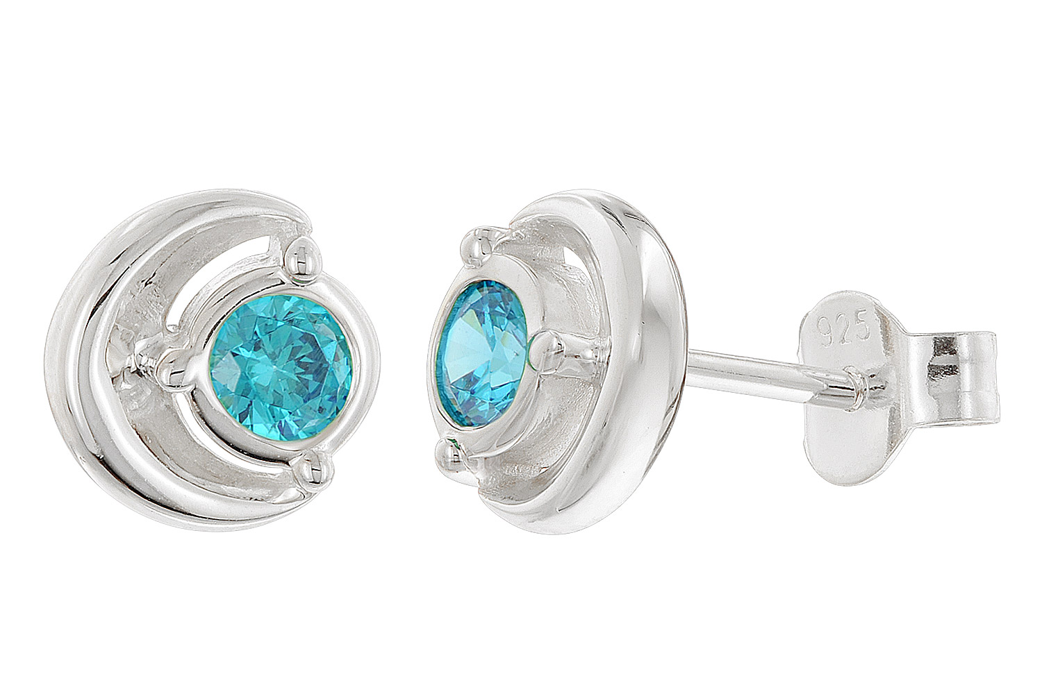 Acalee AC8888-04 Damen Ohrringe 925 Silber Ohrstecker Zirkonia London-Blau Acalee AC8888-04 Damen Ohrringe 925 Silber Ohrstecker Zirkonia London-Blau