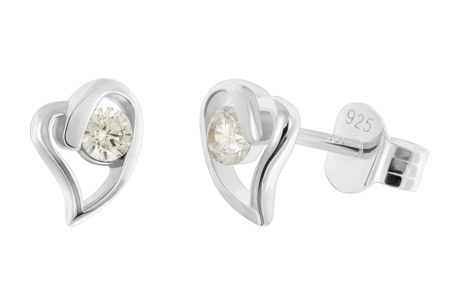 Acalee AC8866-01 Damen Ohrringe 925 Silber Ohrstecker Herz Mit Zirkonia Acalee AC8866-01 Damen Ohrringe 925 Silber Ohrstecker Herz Mit Zirkonia