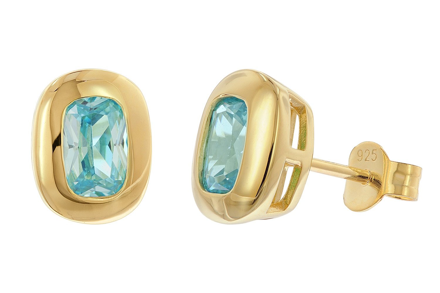 Acalee AC8952-02 Damen-Ohrstecker 925 Silber Vergoldet Zirkonia Aquamarinblau Acalee AC8952-02 Damen-Ohrstecker 925 Silber Vergoldet Zirkonia Aquamarinblau