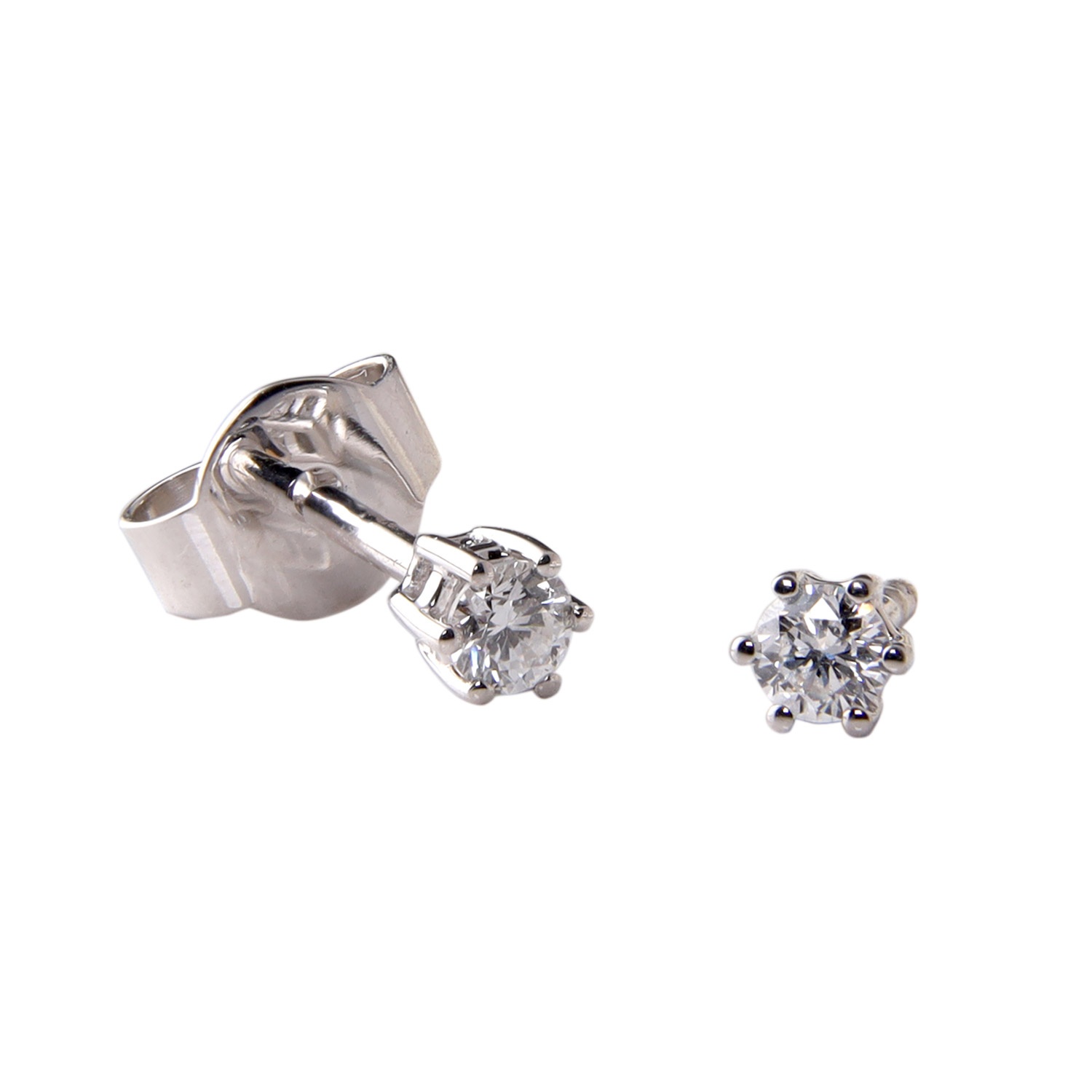 Weißgold Damen-Ohrringe Karat 70-1004-15 Diamant uhrcenter Acalee • Ohrstecker 585 0,15