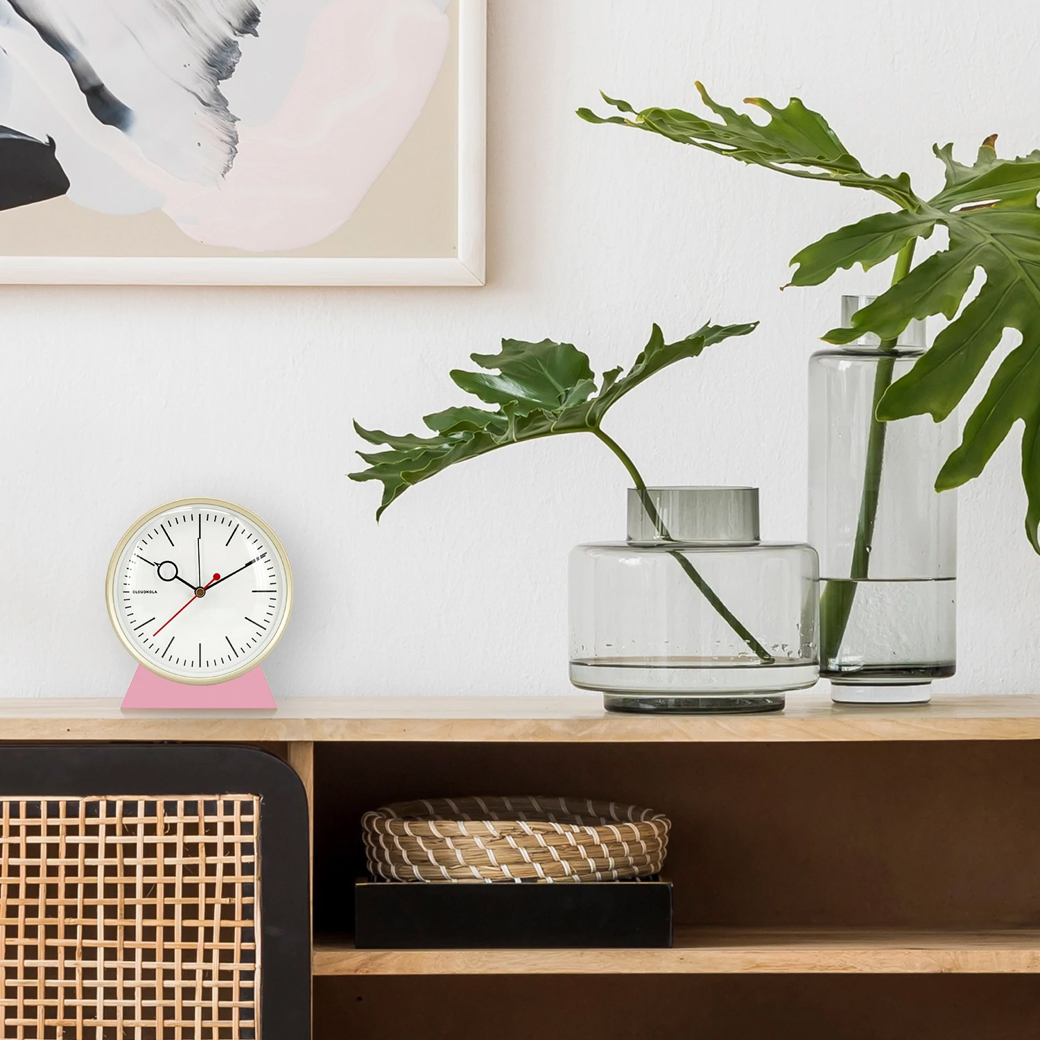 Cloudnola Desk and Alarm Clock Bloke Pink SKU0143 • uhrcenter