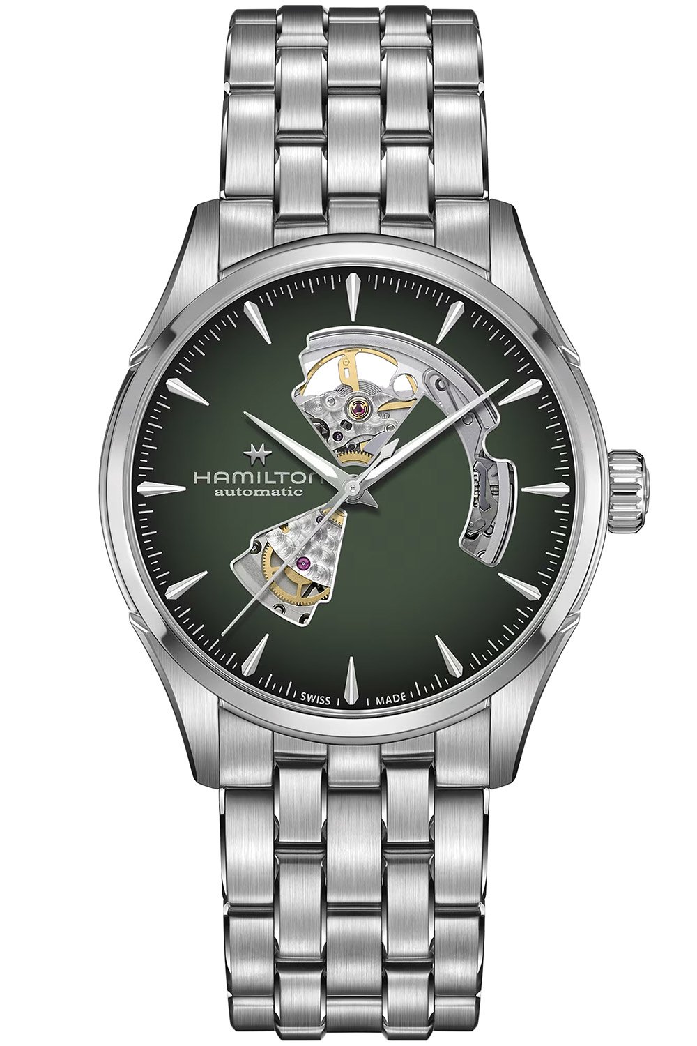 Hamilton H32705160 Herrenuhr Automatik Jazzmaster Open Heart 42 mm Grün