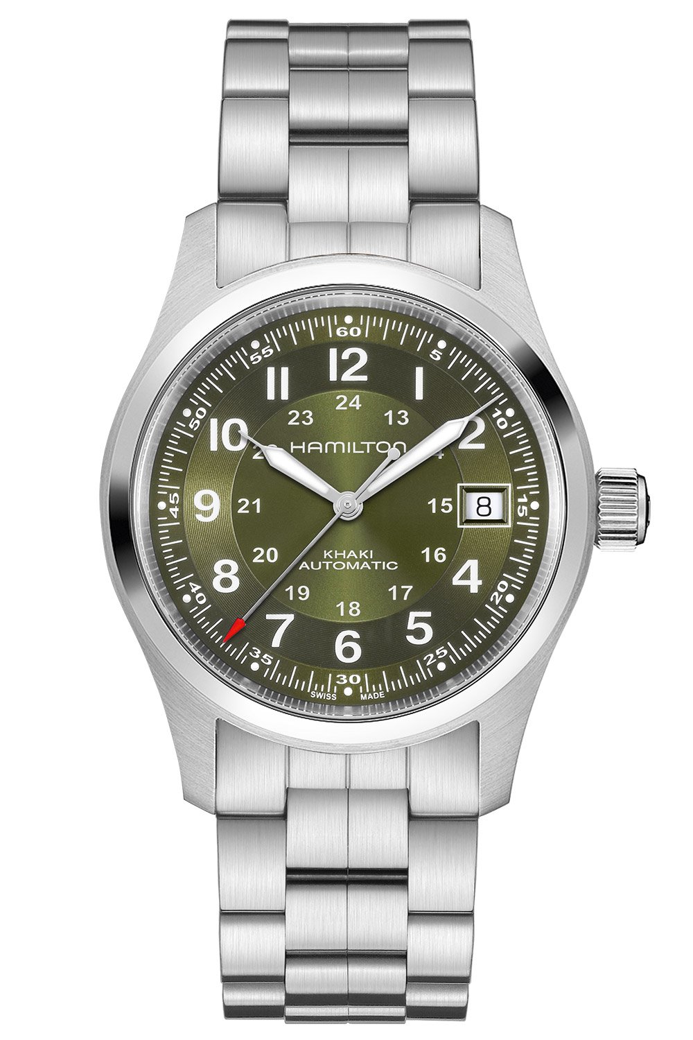 Hamilton H70455160 Automatik Armbanduhr Khaki Field Auto 38 mm Grün