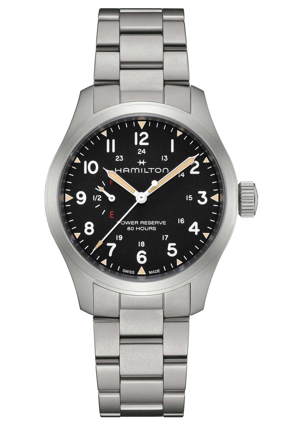 Hamilton H69509130 Herrenuhr Handaufzug Mechanical Power Reserve Stahl/Schwarz