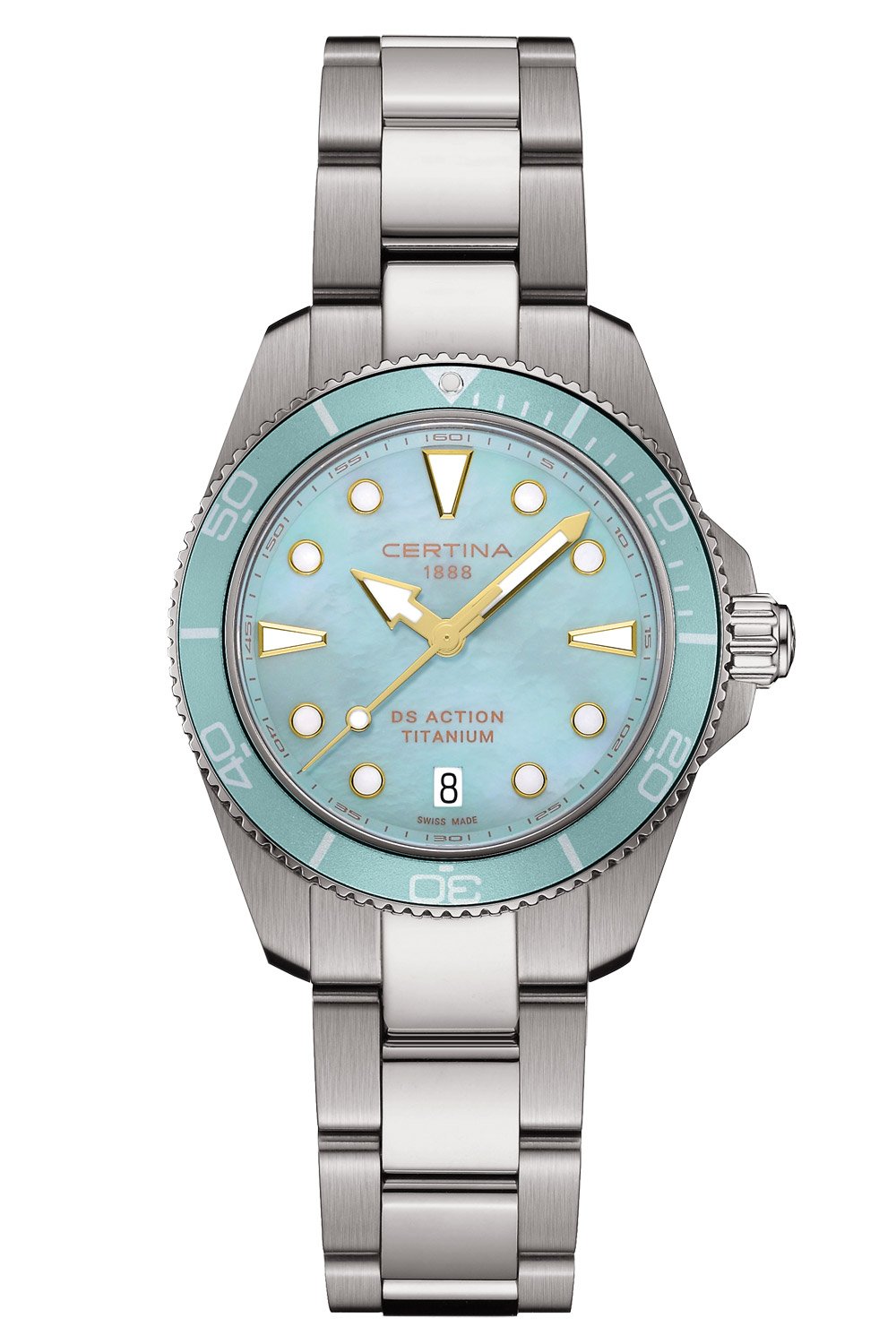 Certina C048.210.44.131.00 Taucheruhr Quarz DS Action Titan/Hellblau 34,5 mm