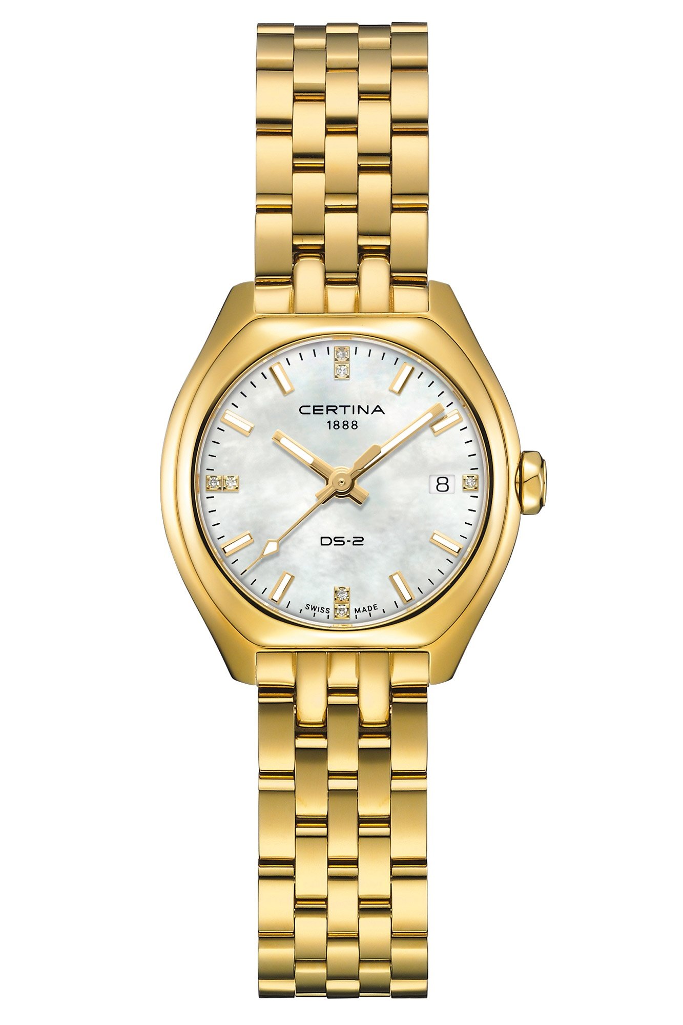 Certina C049.210.33.116.00 Damenuhr Quarz DS-2 Goldfarben/Perlmutt