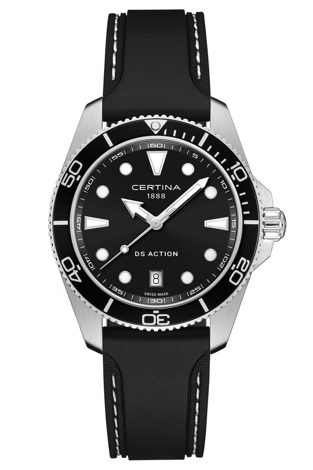 Certina C0484101705100 Taucheruhr Quarz DS Action Schwarz 40 mm 30 bar