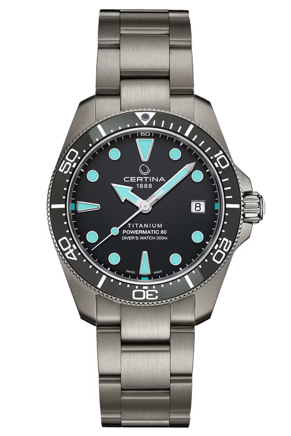 Certina C0488074408100 Taucheruhr Automatik DS Action Diver 38 mm Titan/Türkis