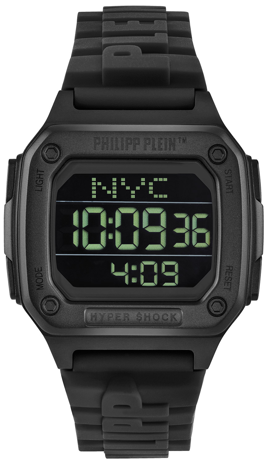 Philipp Plein PWHAA0221 Digitaluhr Hyper $hock Schwarz