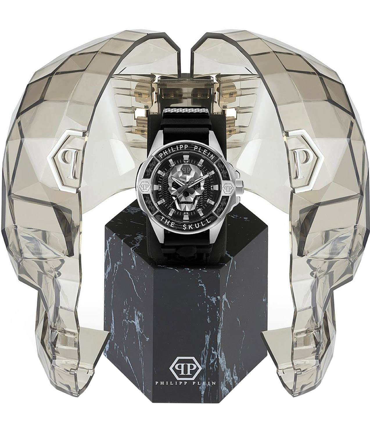 Philipp Plein Armbanduhr The $kull Karbonfaser Schwarz PWAAA1622  