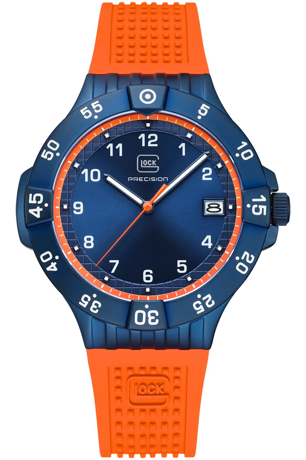 Glock GW-15-8-22 Herrenuhr Quarz Orange/Blau Limited Edition