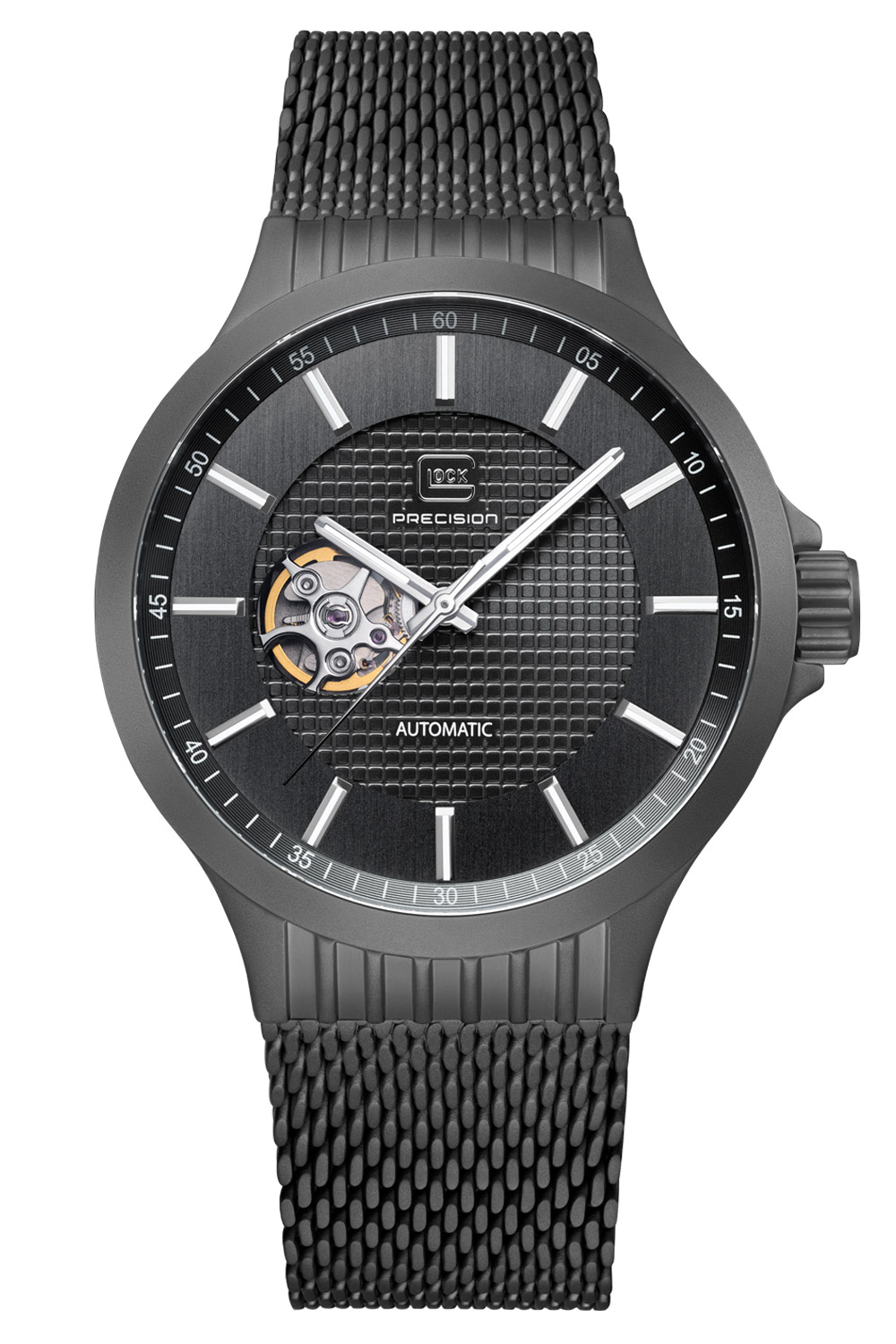 Glock GW-13-1-24 Herrenuhr Automatik mit Meshband Anthrazit Glock GW-13-1-24 Herrenuhr Automatik mit Meshband Anthrazit