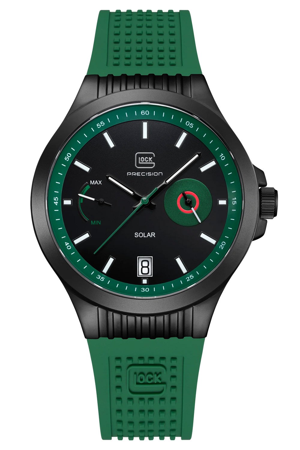 Glock GW-19-4-22 Herren-Solaruhr Grün/Schwarz Glock GW-19-4-22 Herren-Solaruhr Grün/Schwarz