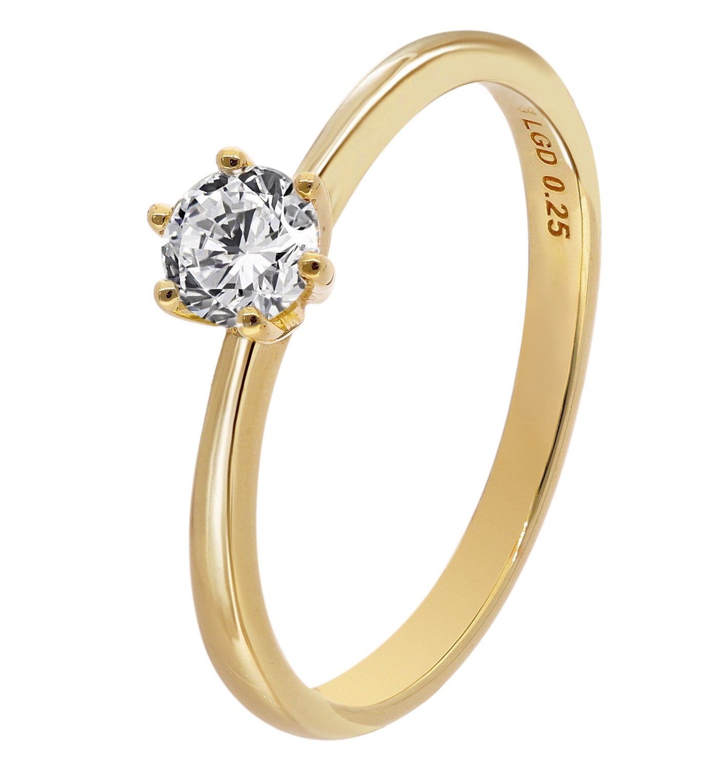 GLIZZ GL8668 Damenring mit Diamant 0,25 ct. Gold 333/8K Brillantring