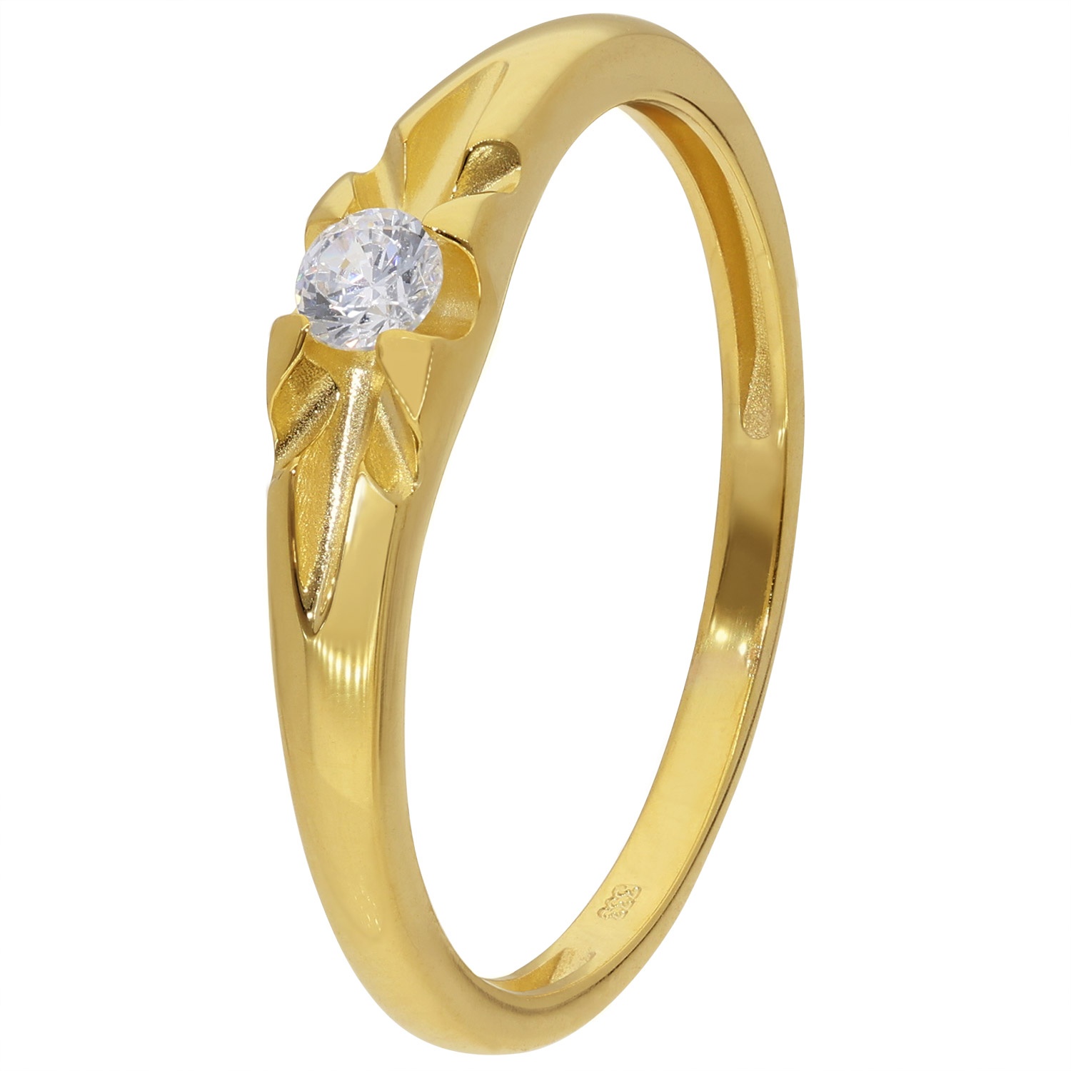 GLIZZ GL8734 Gold-Ring für Damen und Herren Gold 333/8K mit Zirkonia