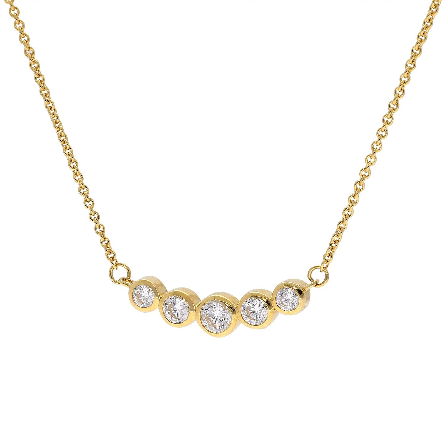 GLIZZ GL8811 Damen-Halskette Gold 333/8K Zirkonia-Collier