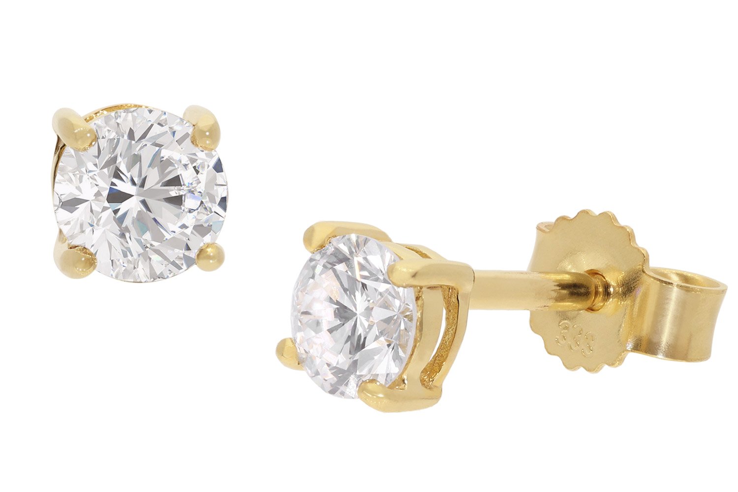 GLIZZ GL1072 Brillant-Ohrringe 0,50 ct Gold 333 Lab Grown Diamant Ohrstecker