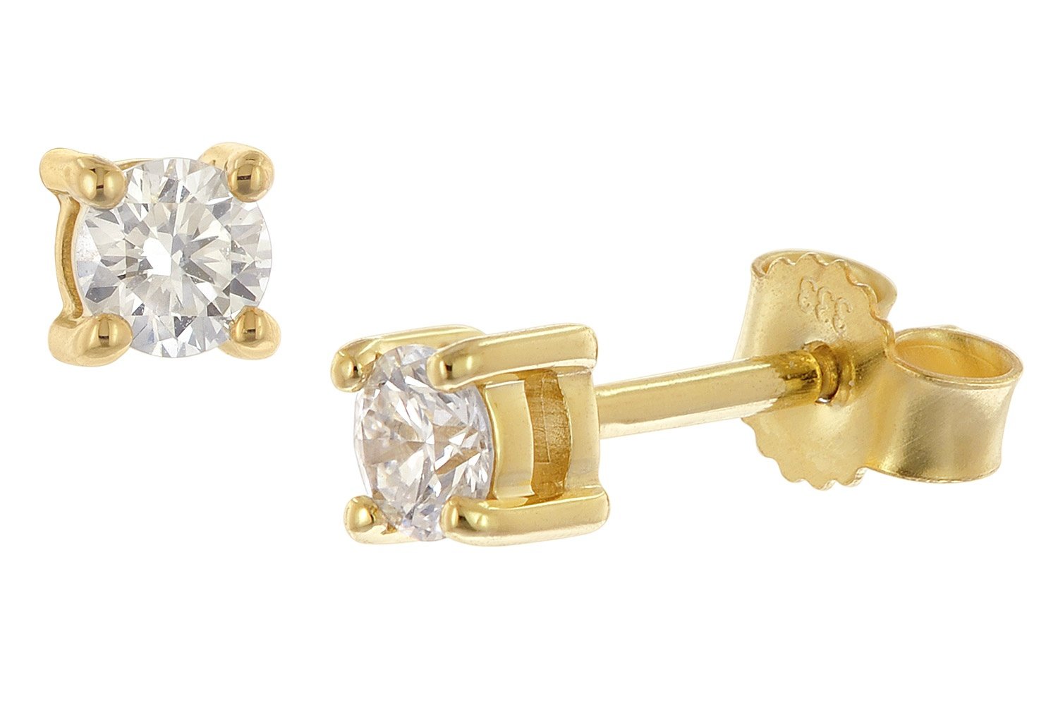 GLIZZ GL1074 Lab Grown Diamant-Ohrringe 0,30 ct Gold 333 Ohrstecker