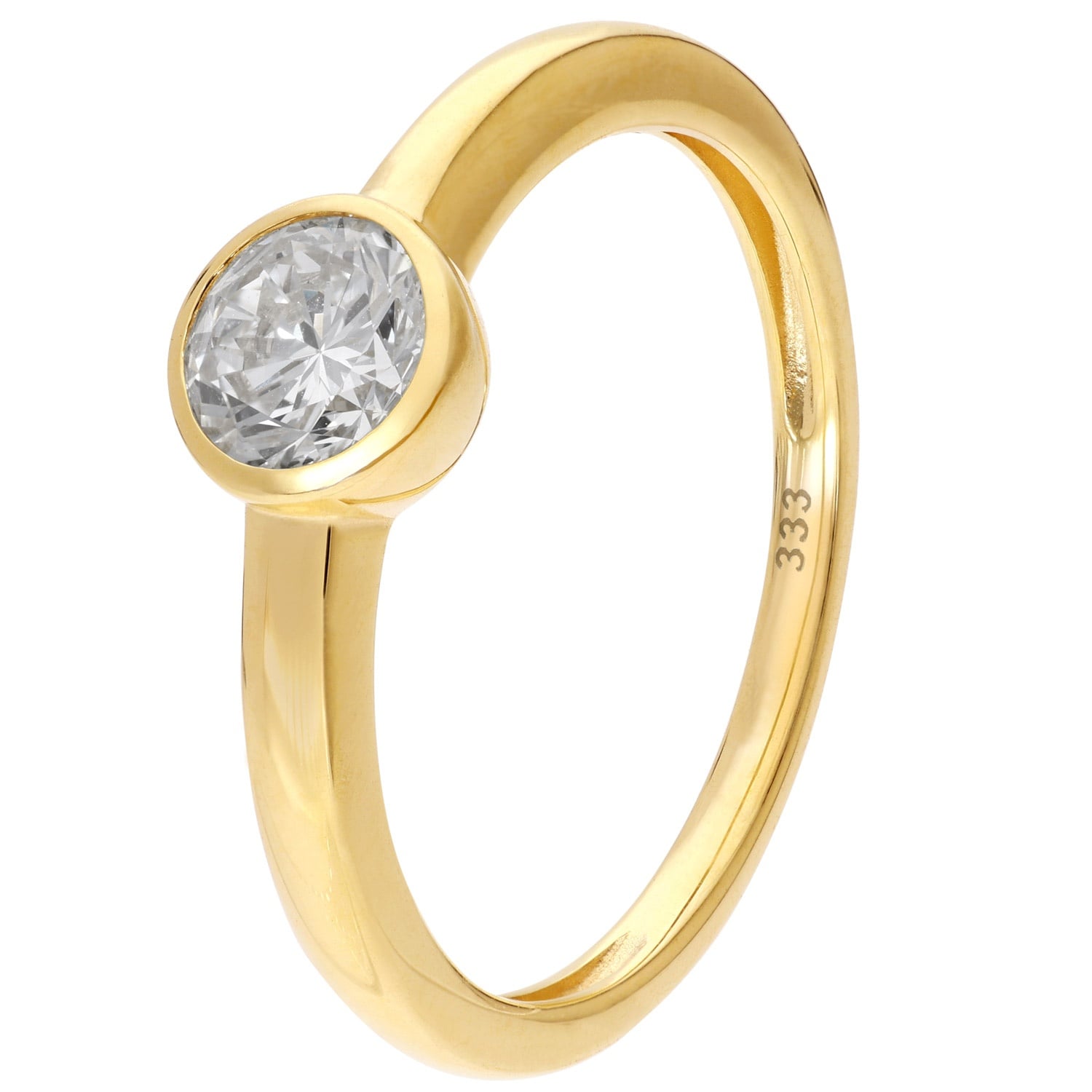 GLIZZ GL1466 Damenring Gold 333 mit Lab Grown Diamant 0,50 ct. Brillantring