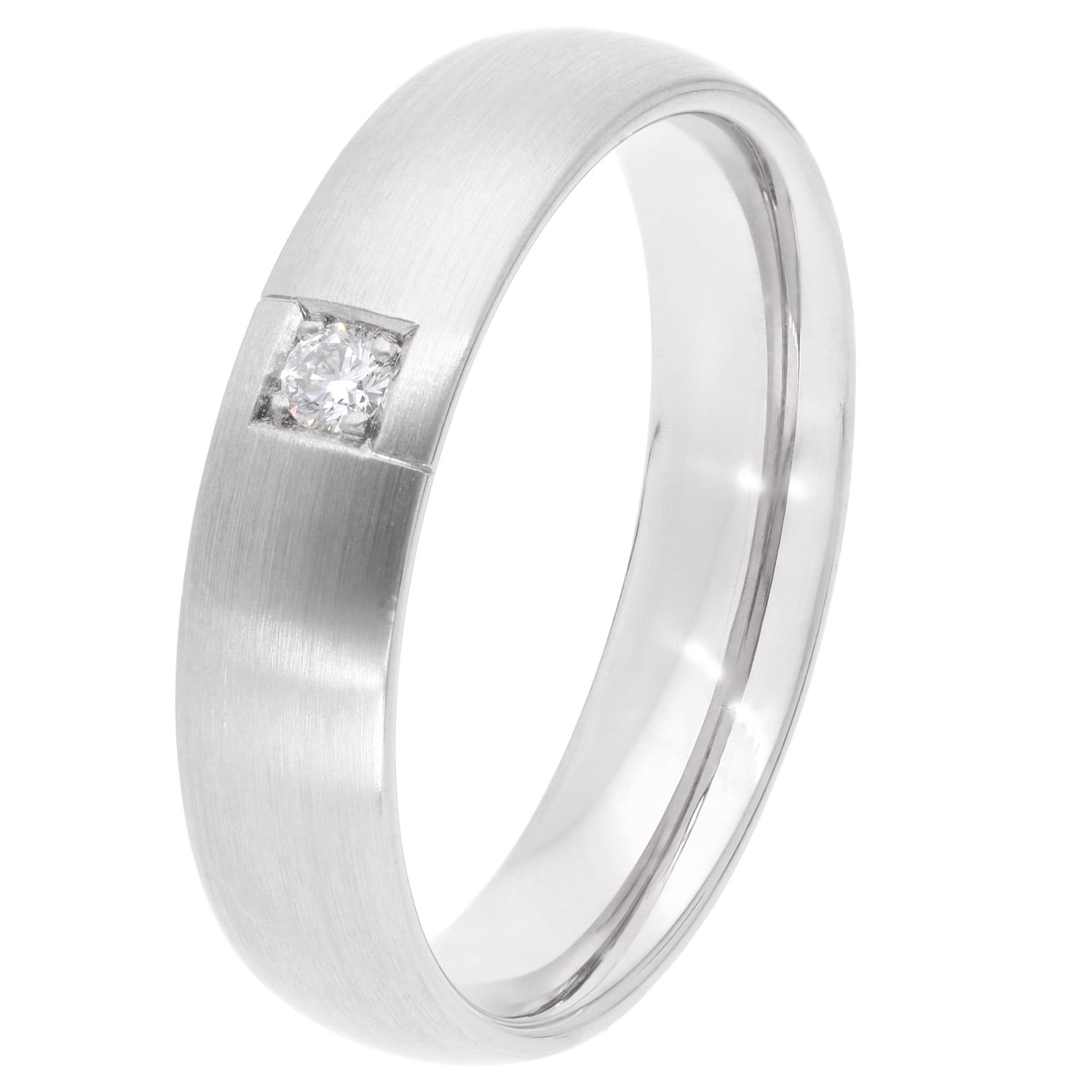 GLIZZ GL1680 Damenring mit Diamant Weißgold 585/14K Brillant 0,04 ct TW SI