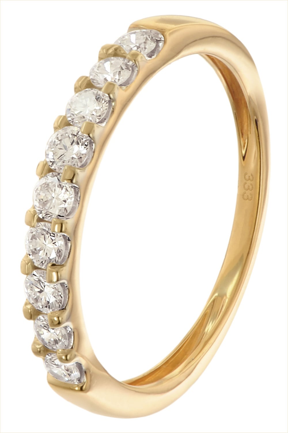 GLIZZ GL1280 Damenring 333 Gold mit Labor-gezüchteten Diamanten