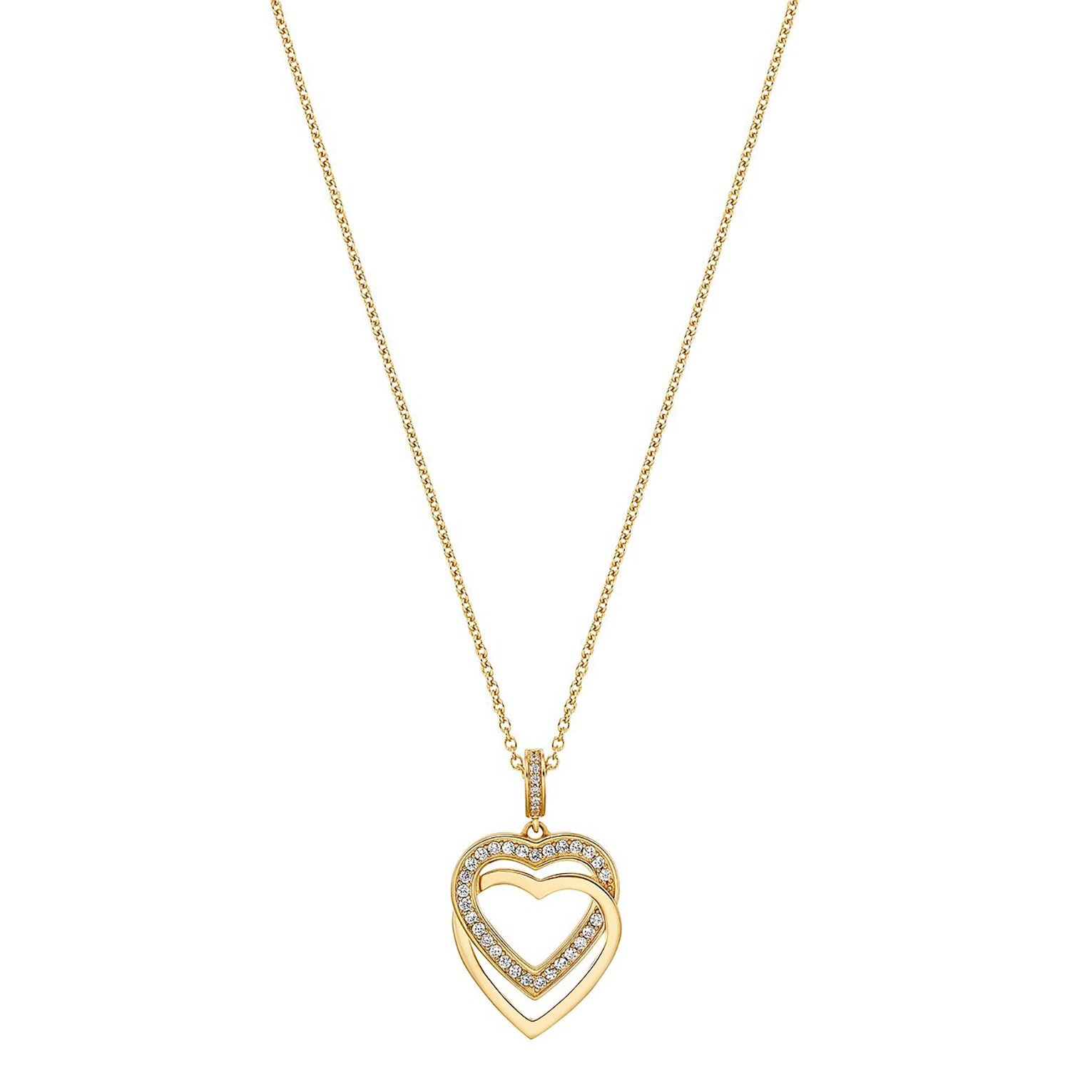 Jette 88336071 Damen-Kette Herz Swing Heart Silber vergoldet