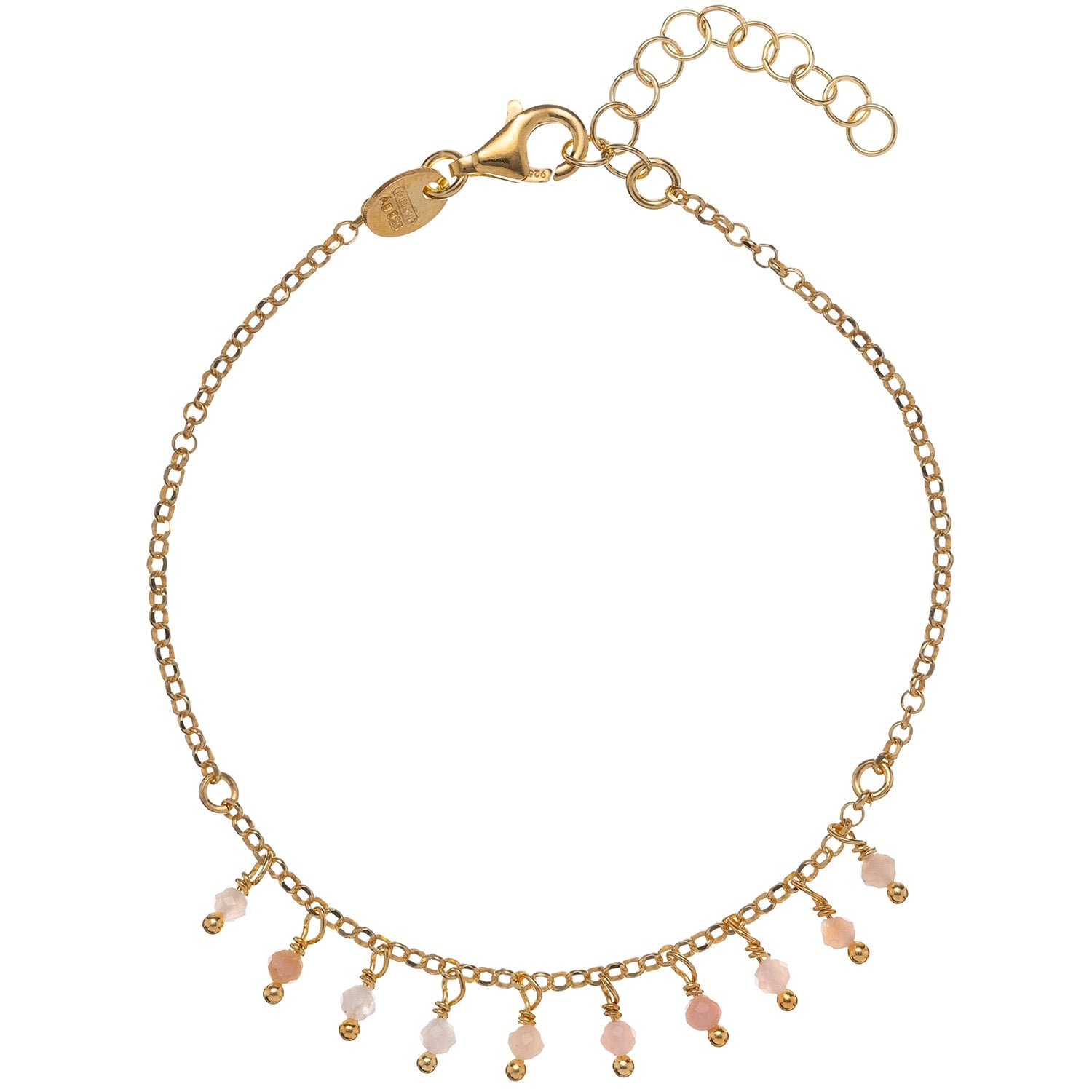 Alisia AL0906.01.046 Damenarmband Pietra Silber Vergoldet mit Rosa Opalen