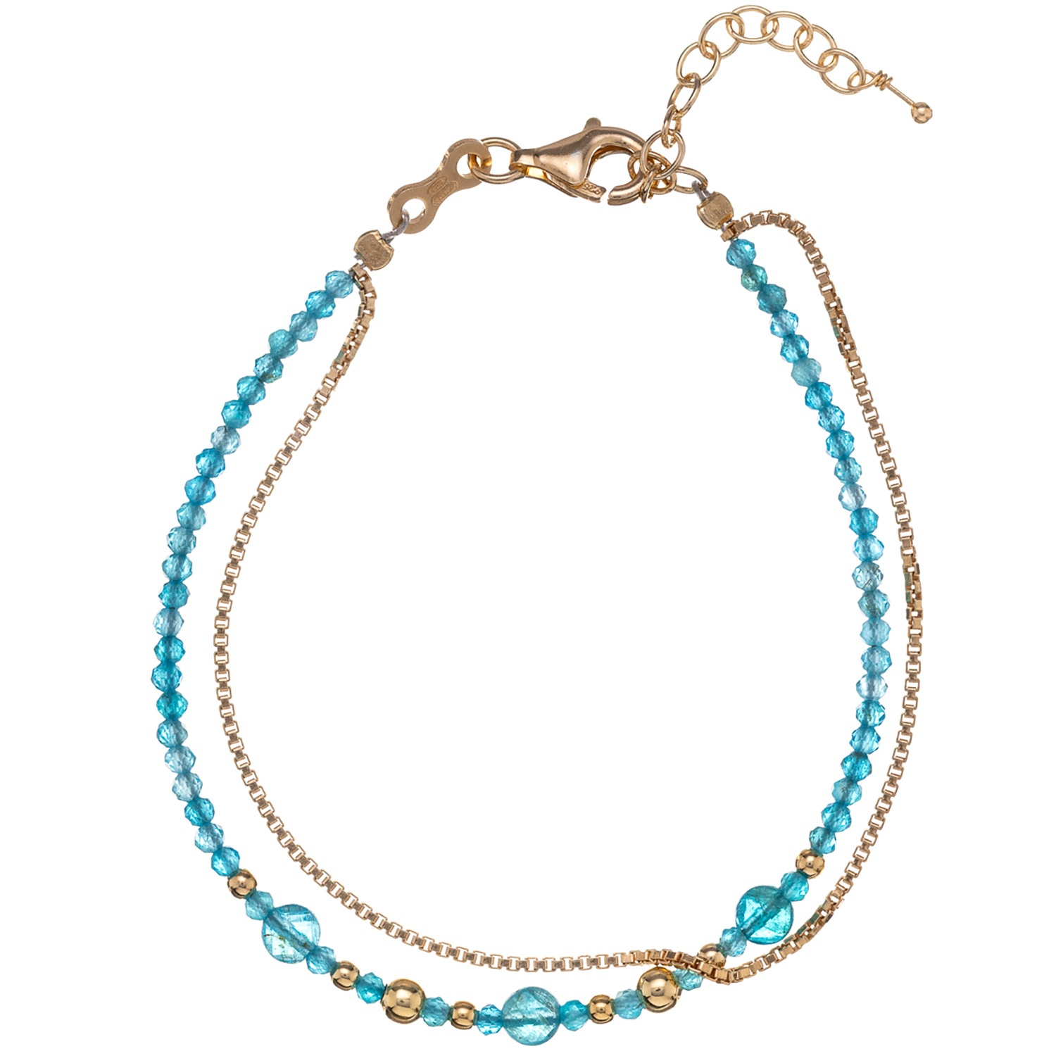 Alisia AL3054.01.014 Damen-Armband Pietra Silber Vergoldet mit Apatit