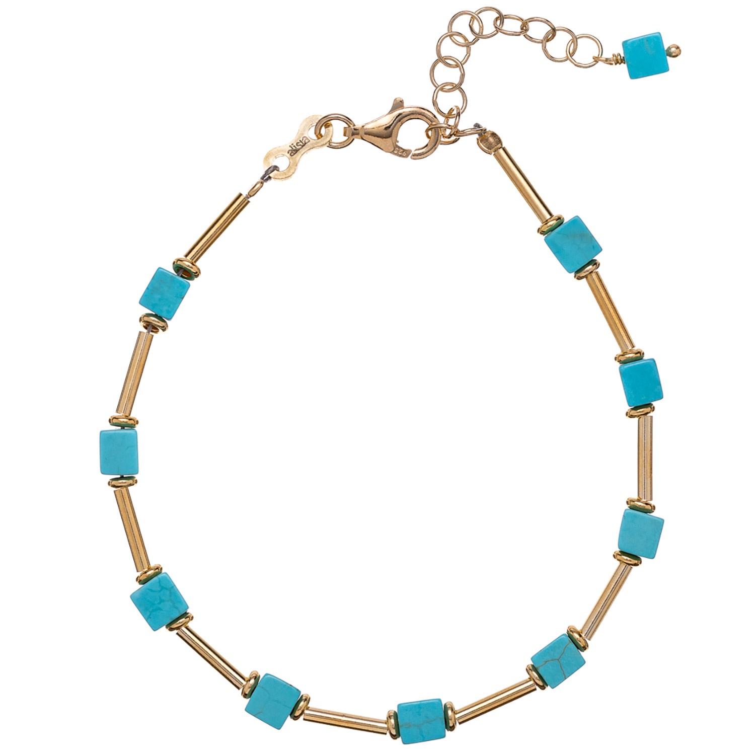 Alisia AL3790.01.069 Damen-Armband Silber Vergoldet mit Türkis