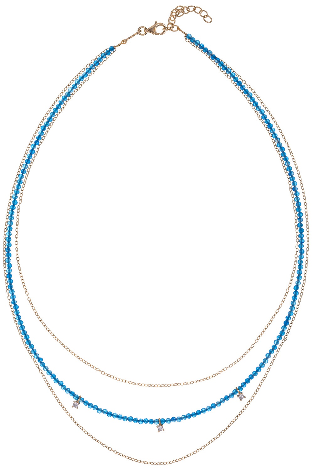 Alisia AL4968.01.076 Damen-Kette Chroma Goldfarben Blau
