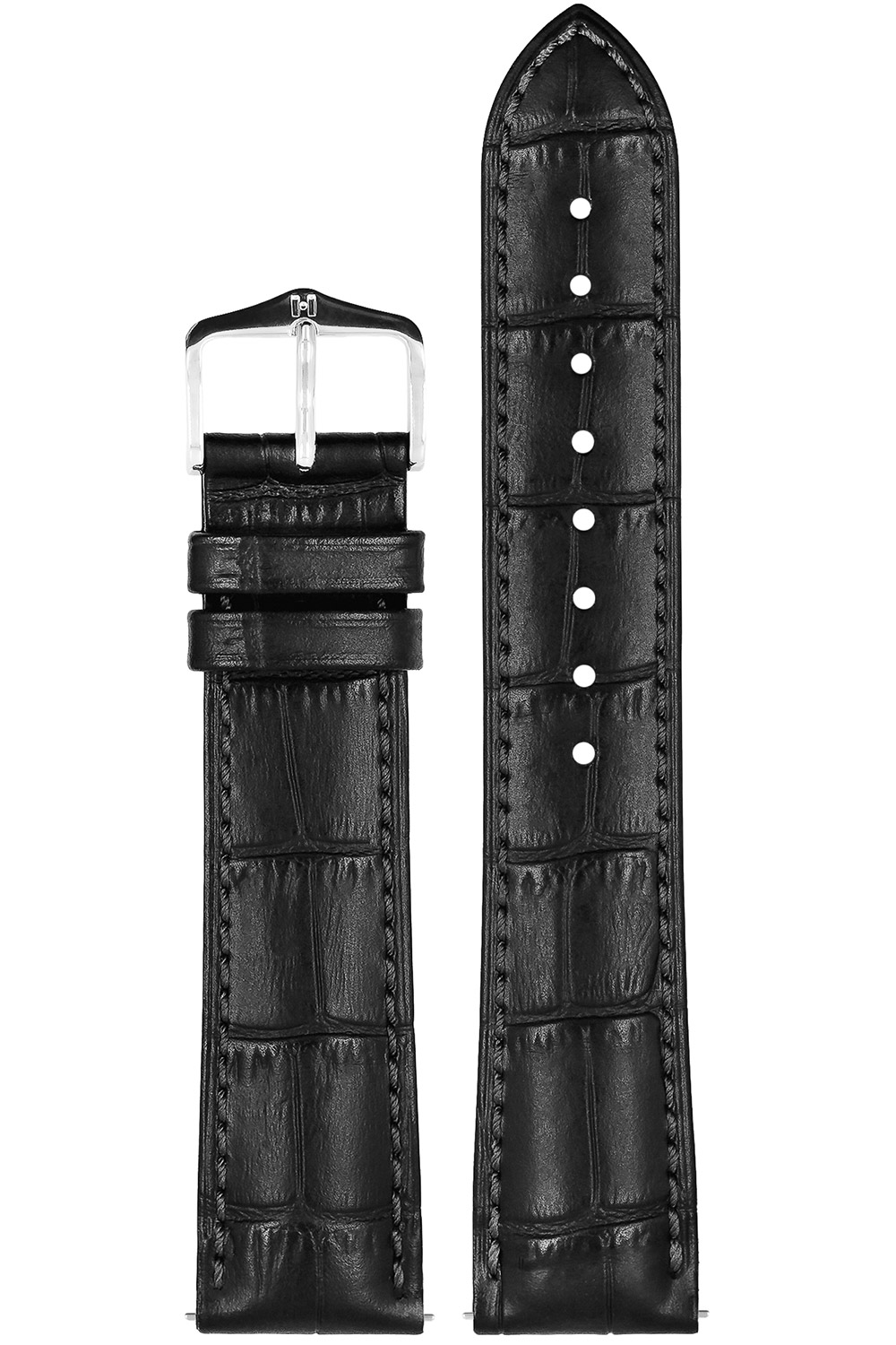 Hirsch 01028150-2-20 Leder-Armband für Uhren Duke M 20 mm Schwarz Hirsch 01028150-2-20 Leder-Armband für Uhren Duke M 20 mm Schwarz