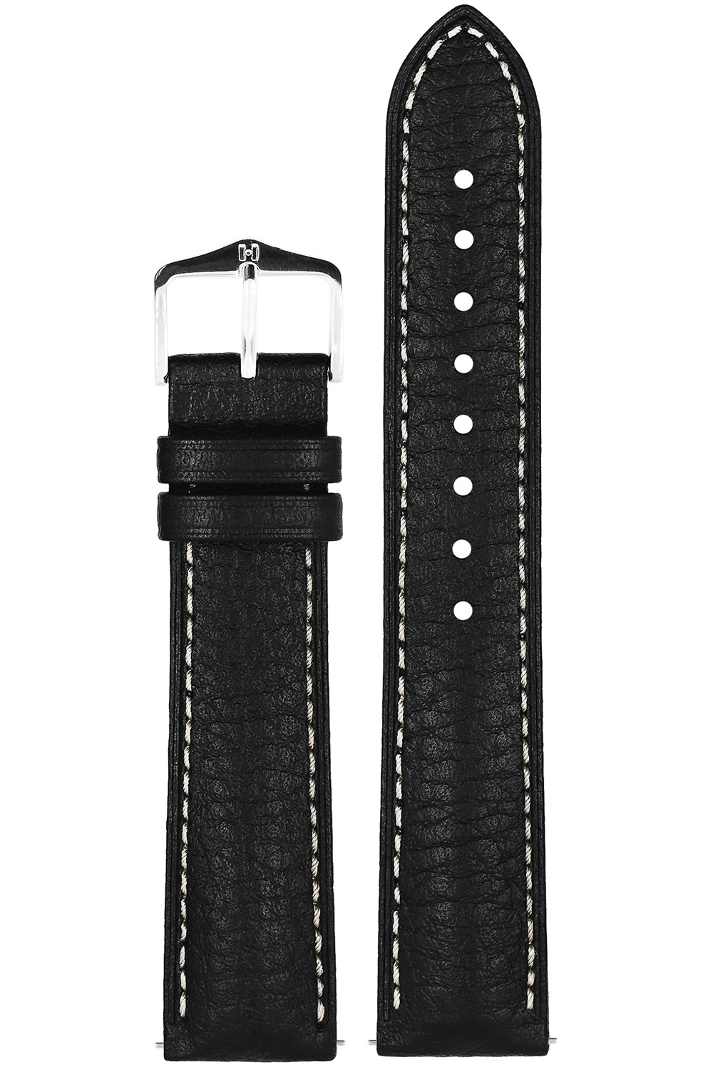 Hirsch 01302050-2-20 Uhrenarmband Boston L 20 mm Leder Schwarz Hirsch 01302050-2-20 Uhrenarmband Boston L 20 mm Leder Schwarz