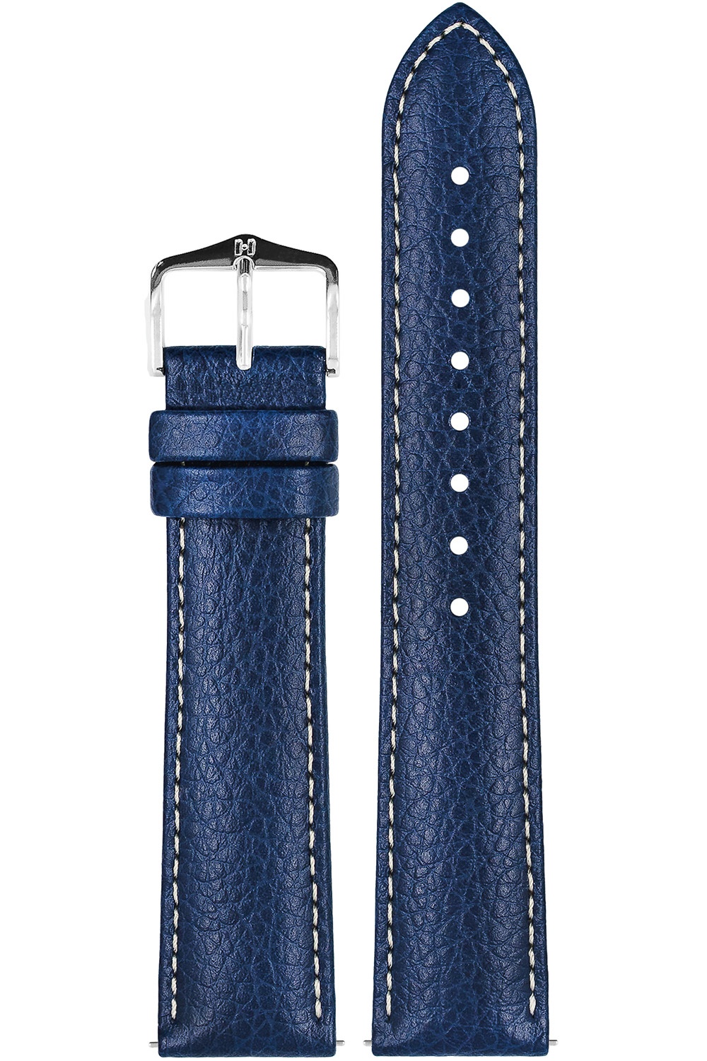 Hirsch 01502081-2-22 Lederband für Uhren Kansas L 22 mm Blau Hirsch 01502081-2-22 Lederband für Uhren Kansas L 22 mm Blau