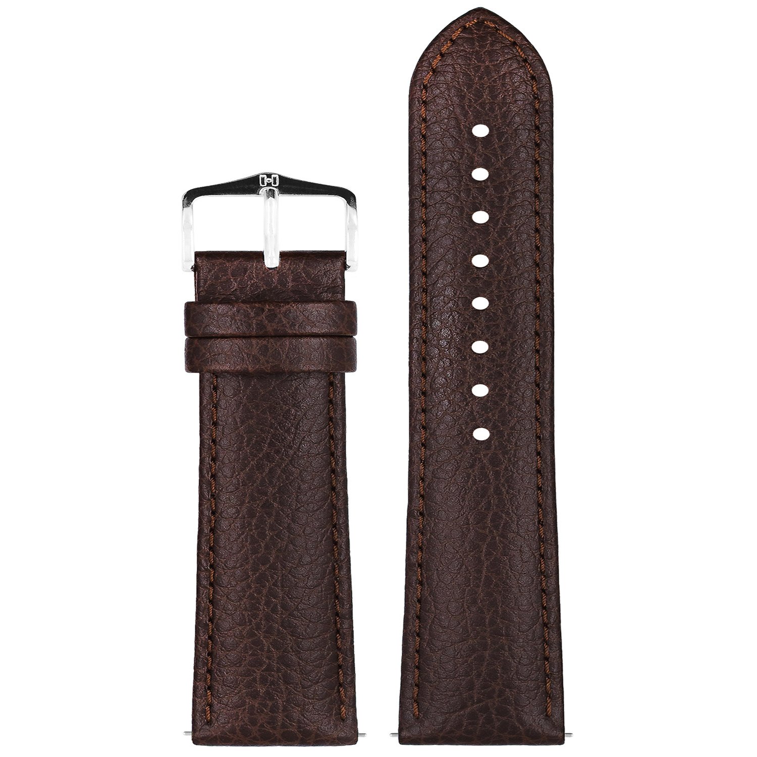 Hirsch 01502110-2-18 Lederband für Uhren Kansas M 18 mm Braun