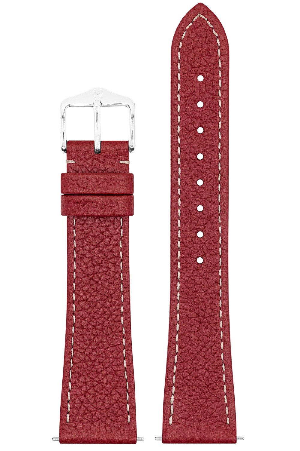Hirsch 01802160-2-20 Uhr-Armband Bologna M 20 mm Leder Rot