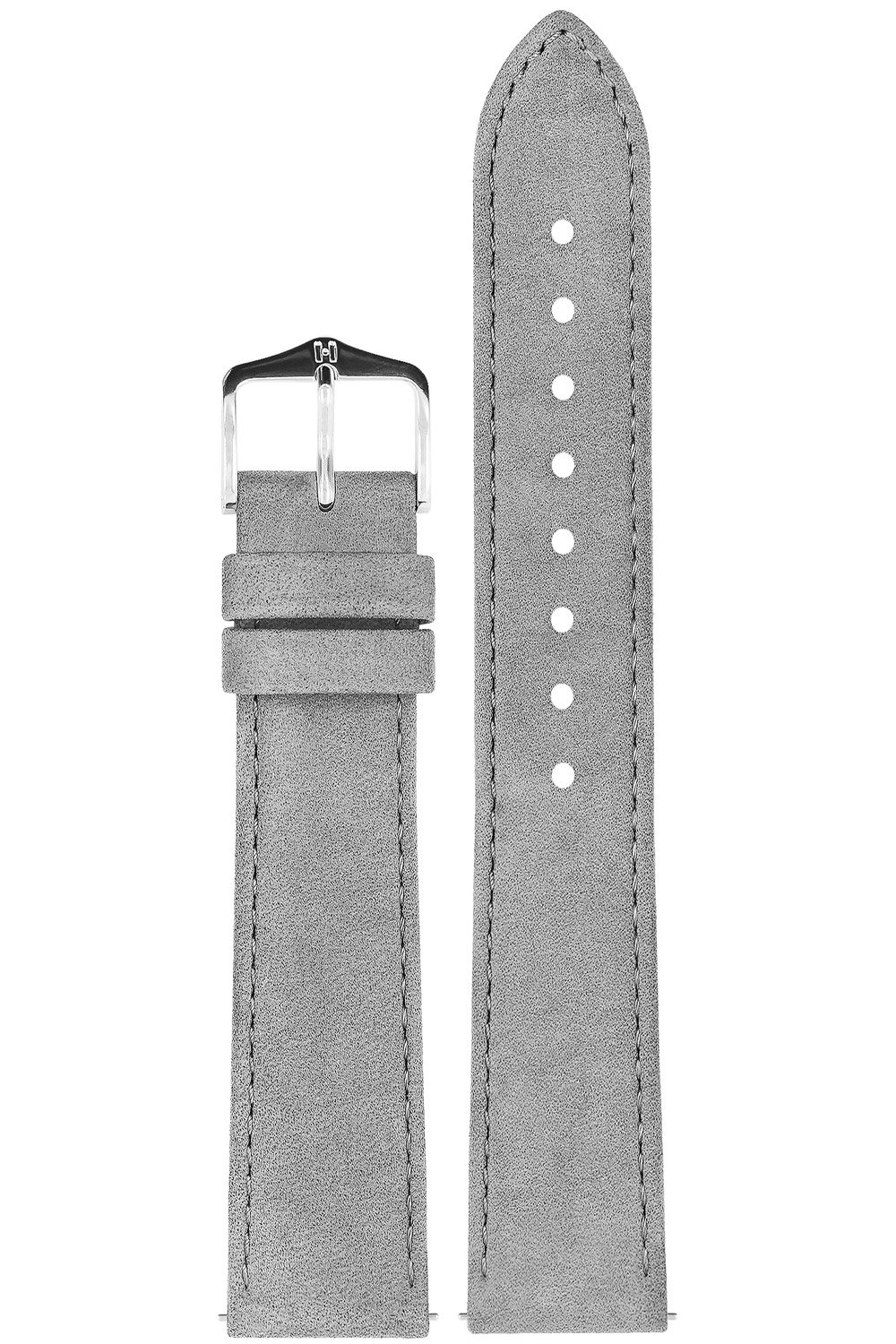 Hirsch 03433130-2-20 Lederarmband für Uhren Osiris Nubuk M 20 mm Grau Hirsch 03433130-2-20 Lederarmband für Uhren Osiris Nubuk M 20 mm Grau