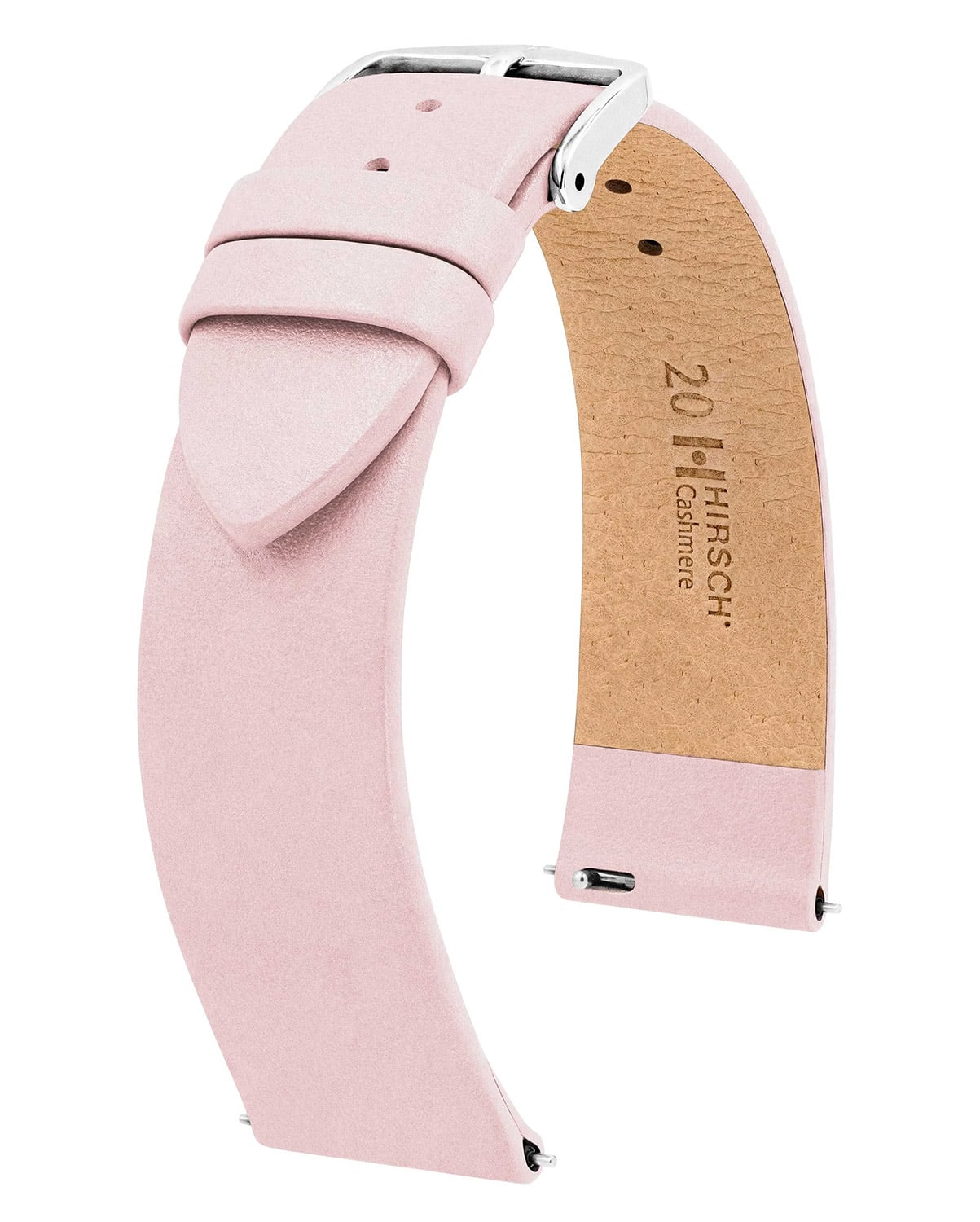 Hirsch 03902123-2-18 Armband für Uhren Cashmere M 18 mm Leder Rosa